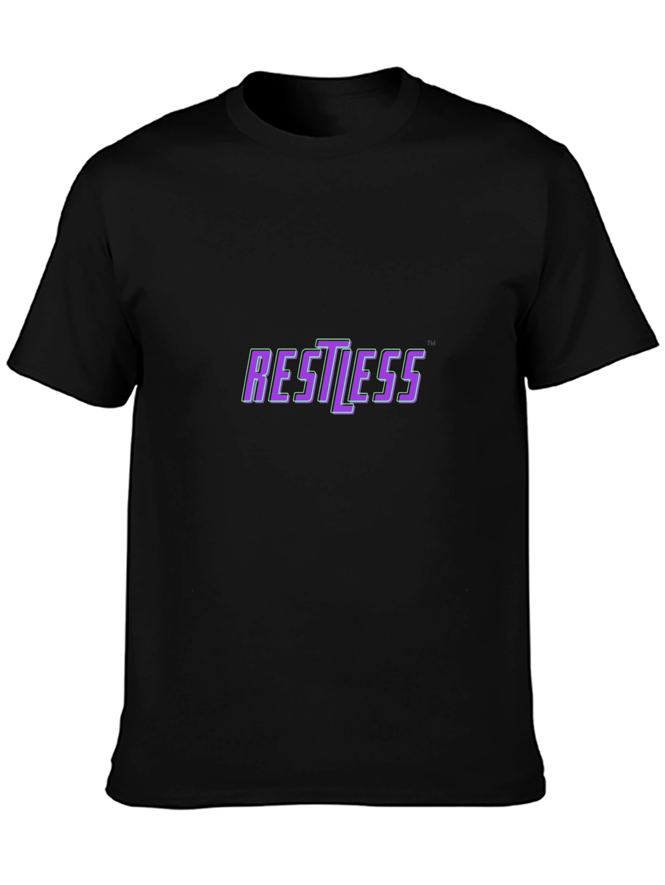 Black Restless Graphic T-Shirt - Classic Black Tee view 3