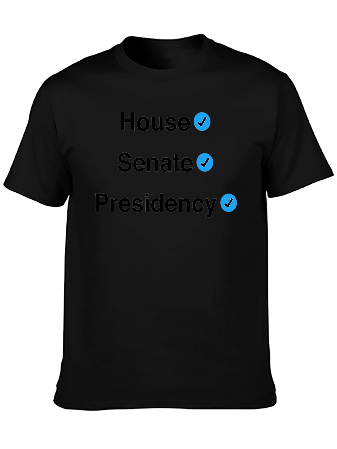 Black Political Checkbox T-Shirt - House Senate Presidency view 3