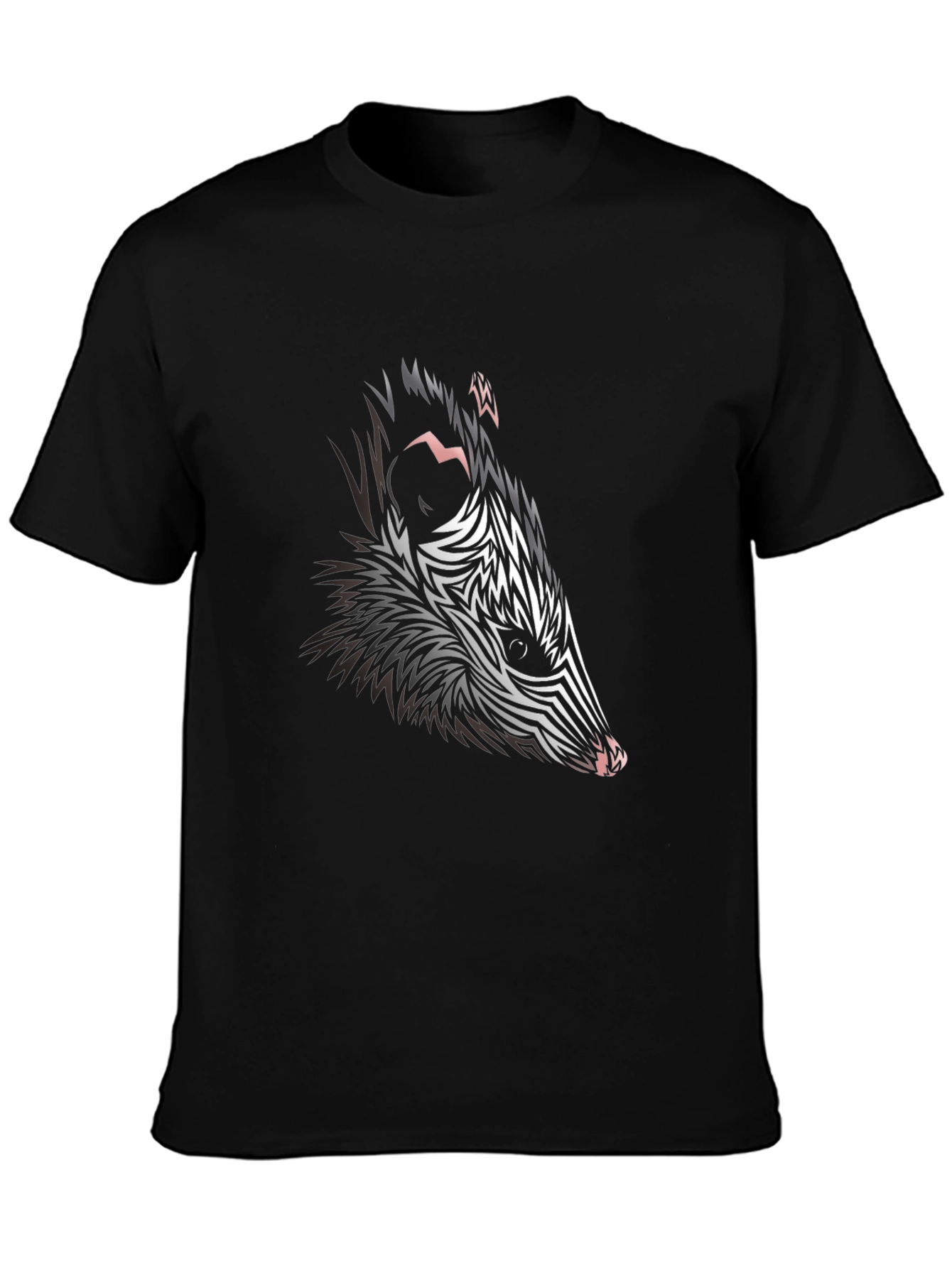 Black Opossum Graphic Black T-Shirt view 3
