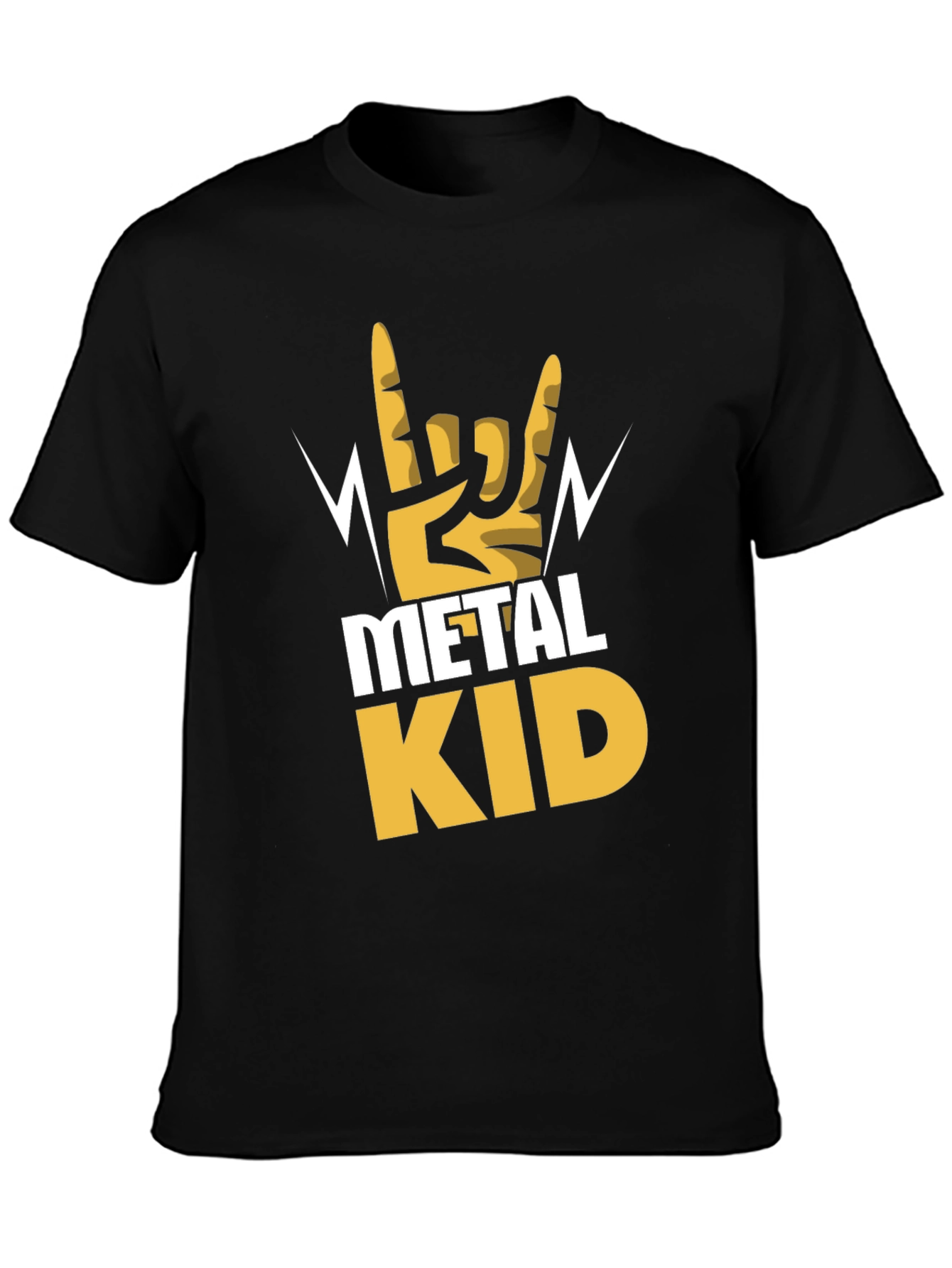 Black Metal Kid Graphic Tee - Rock On Style view 3
