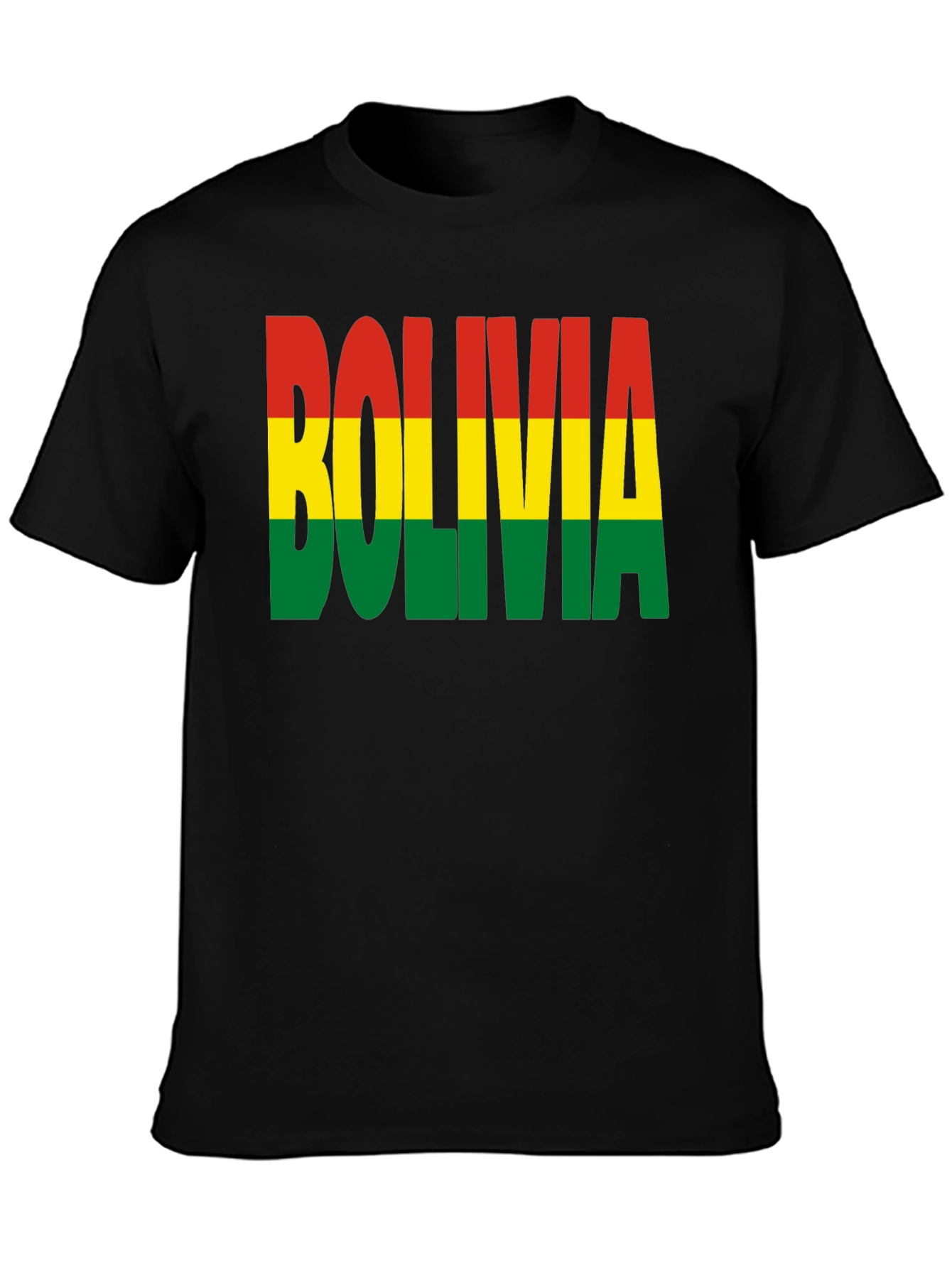 Black Bolivia Flag T-Shirt - Country Pride Graphic Tee view 3