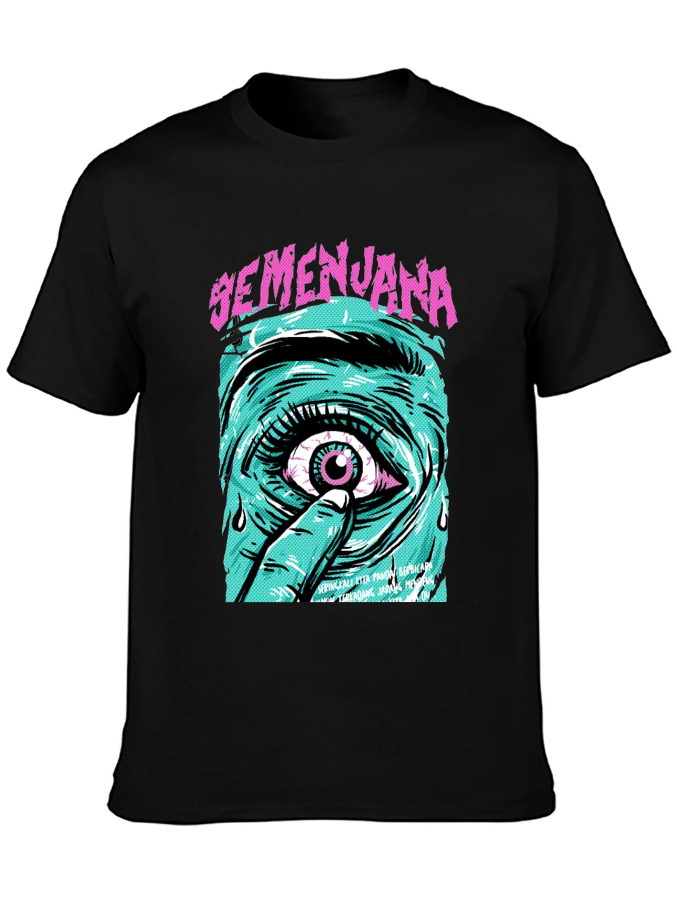 Black Eye Graphic Tee - Semenjana Black T-Shirt view 3