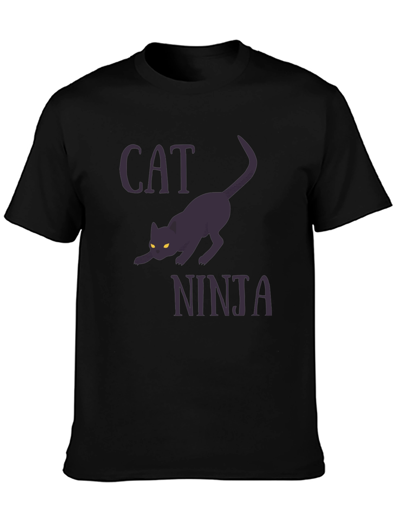 Black Cat Ninja Graphic Tee - Stealthy Style view 3