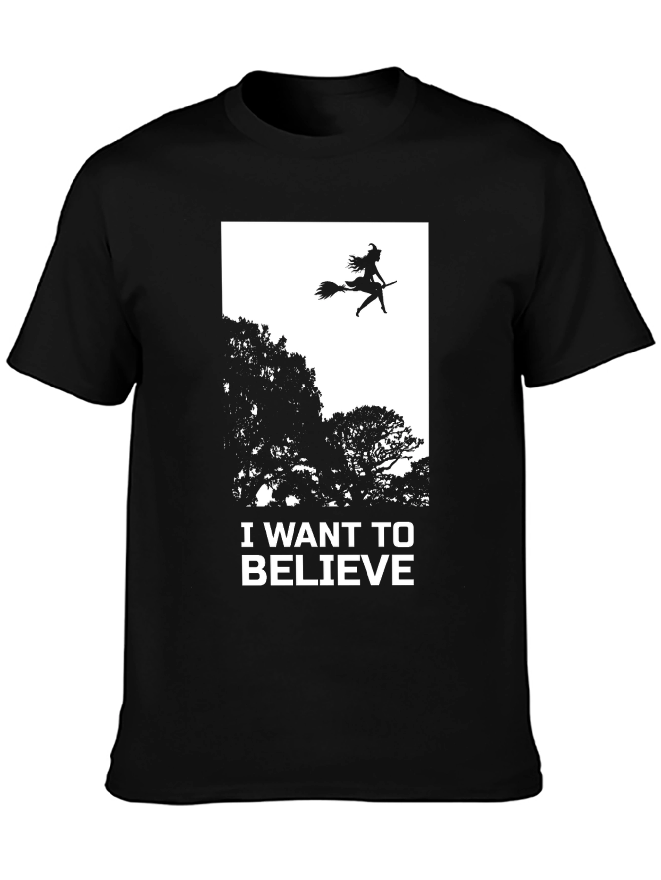 I Want to Believe Halloween Witch T-Shirt - 3