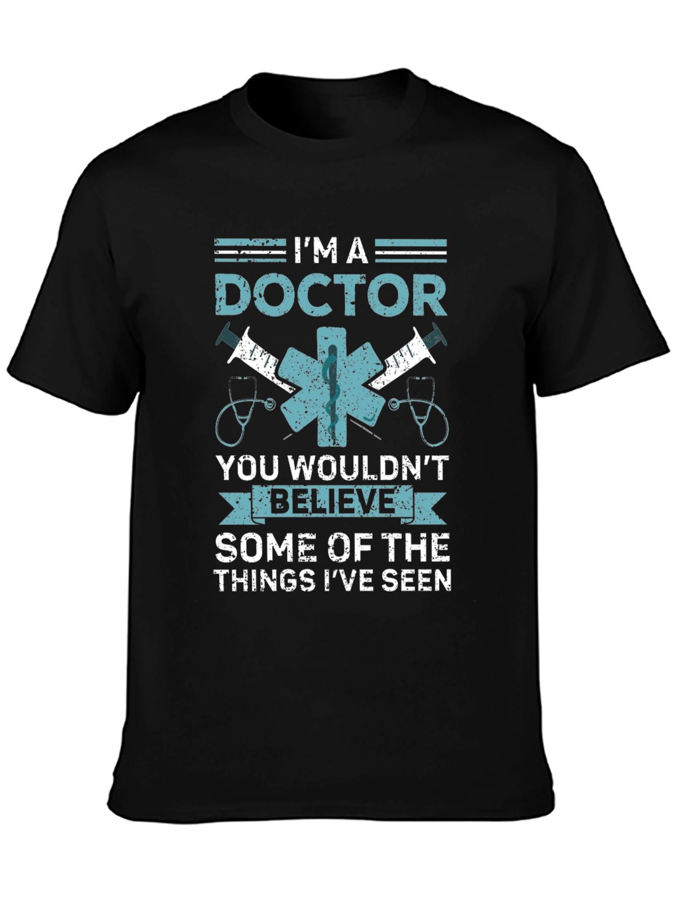 Black I'm A Doctor T-Shirt - Funny Medical Graphic Tee view 3