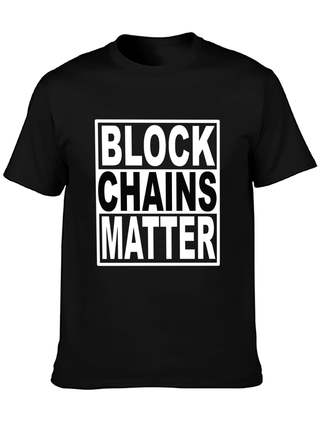 Black Blockchains Matter T-Shirt - Bold Graphic Tee view 3