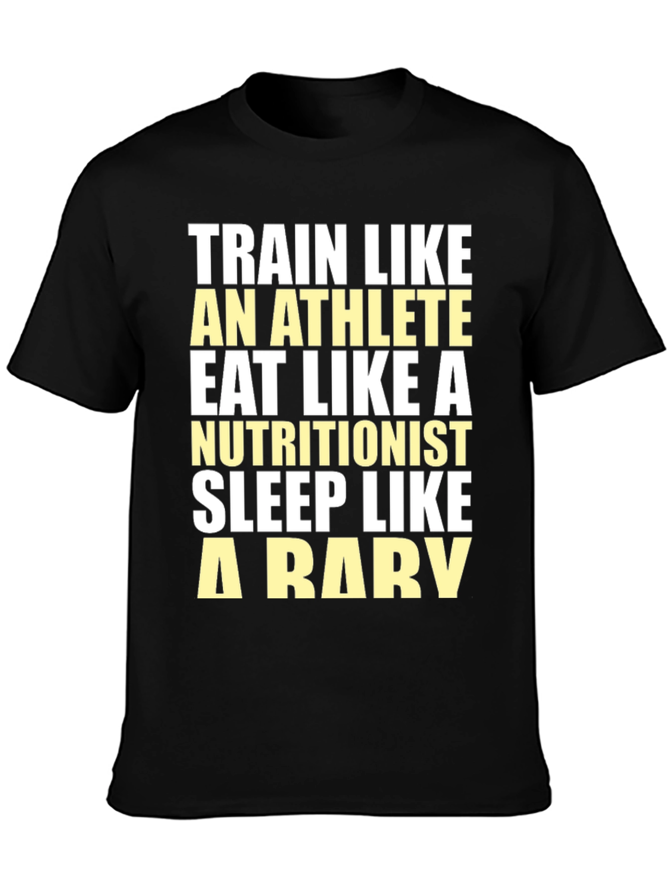 Black Train Like Athlete Graphic Tee view 3