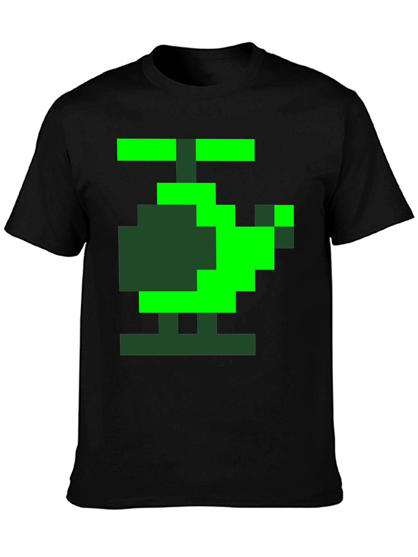 Black Pixel Helicopter Graphic Tee - Gamer Style view 3
