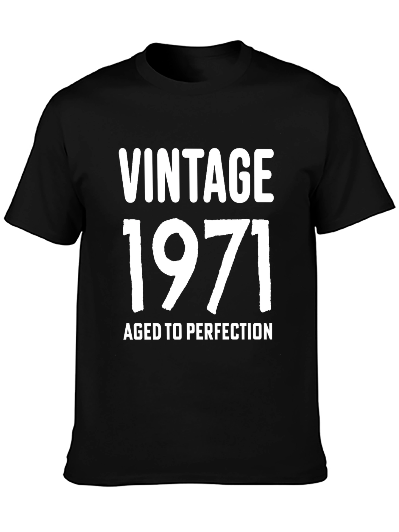 Black Vintage 1971 Aged to Perfection T-Shirt view 3
