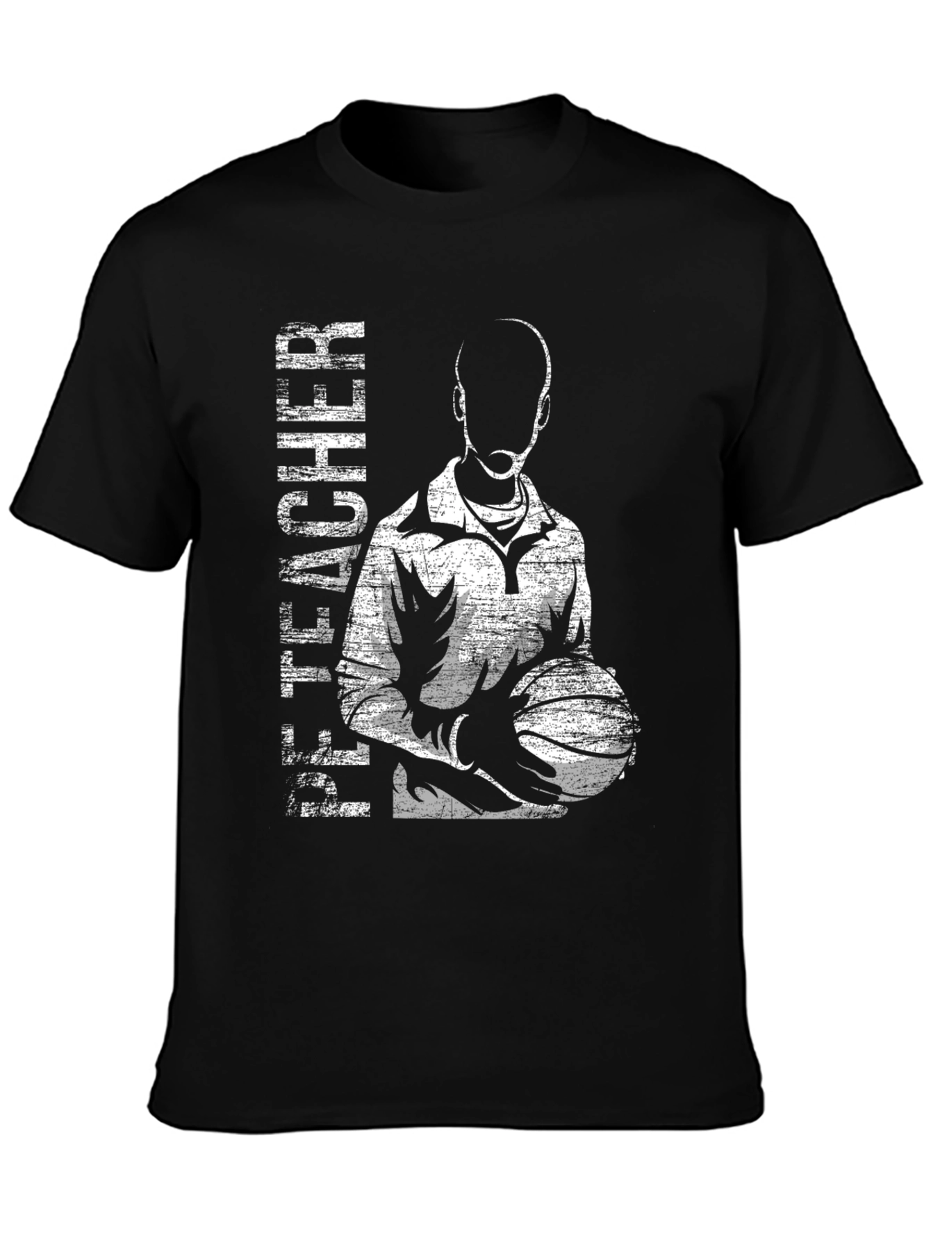 Black Basketball Teacher T-Shirt - Stylish Graphic Tee view 3