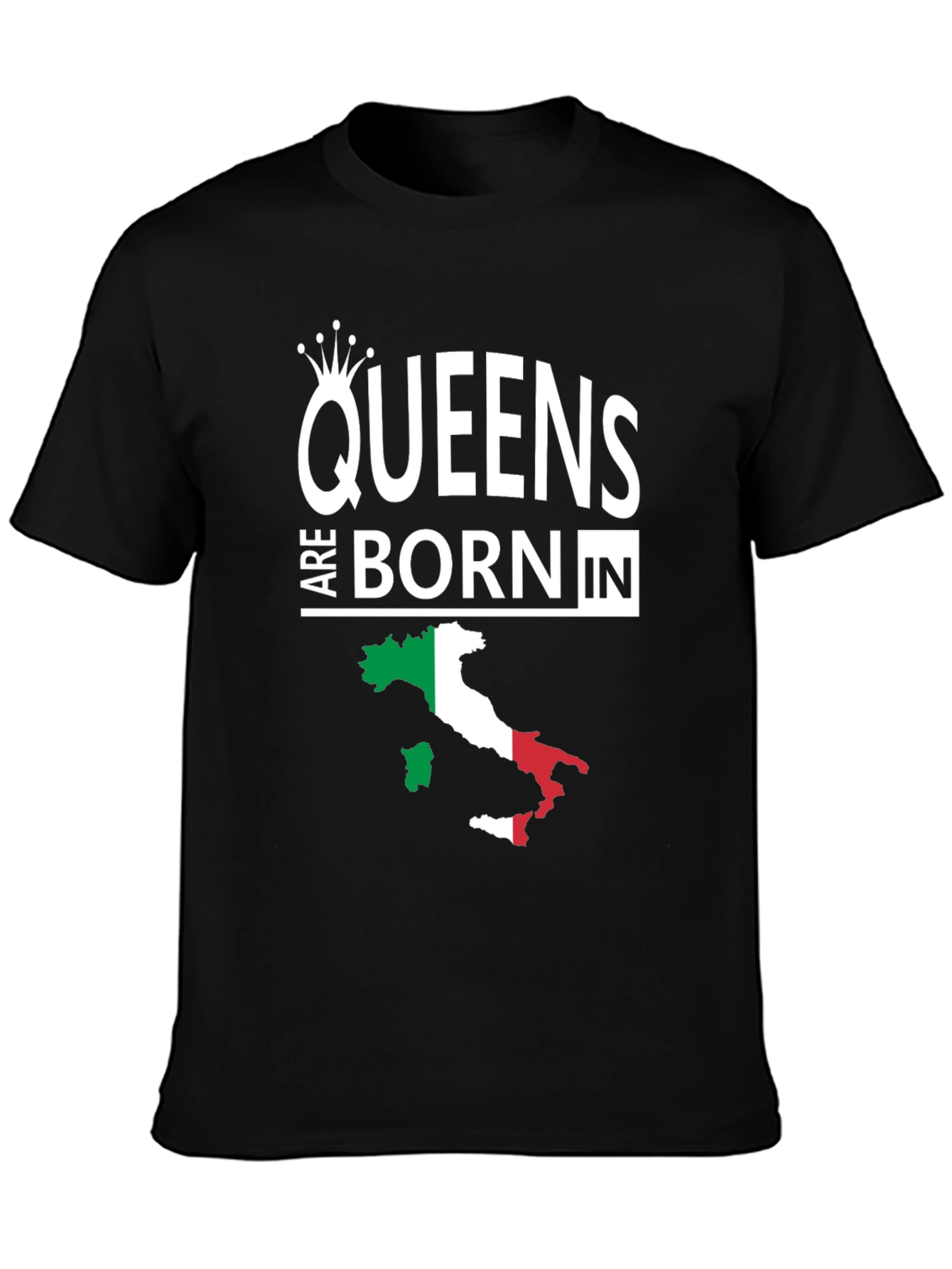 Black Queens Born in Italy T-Shirt view 3