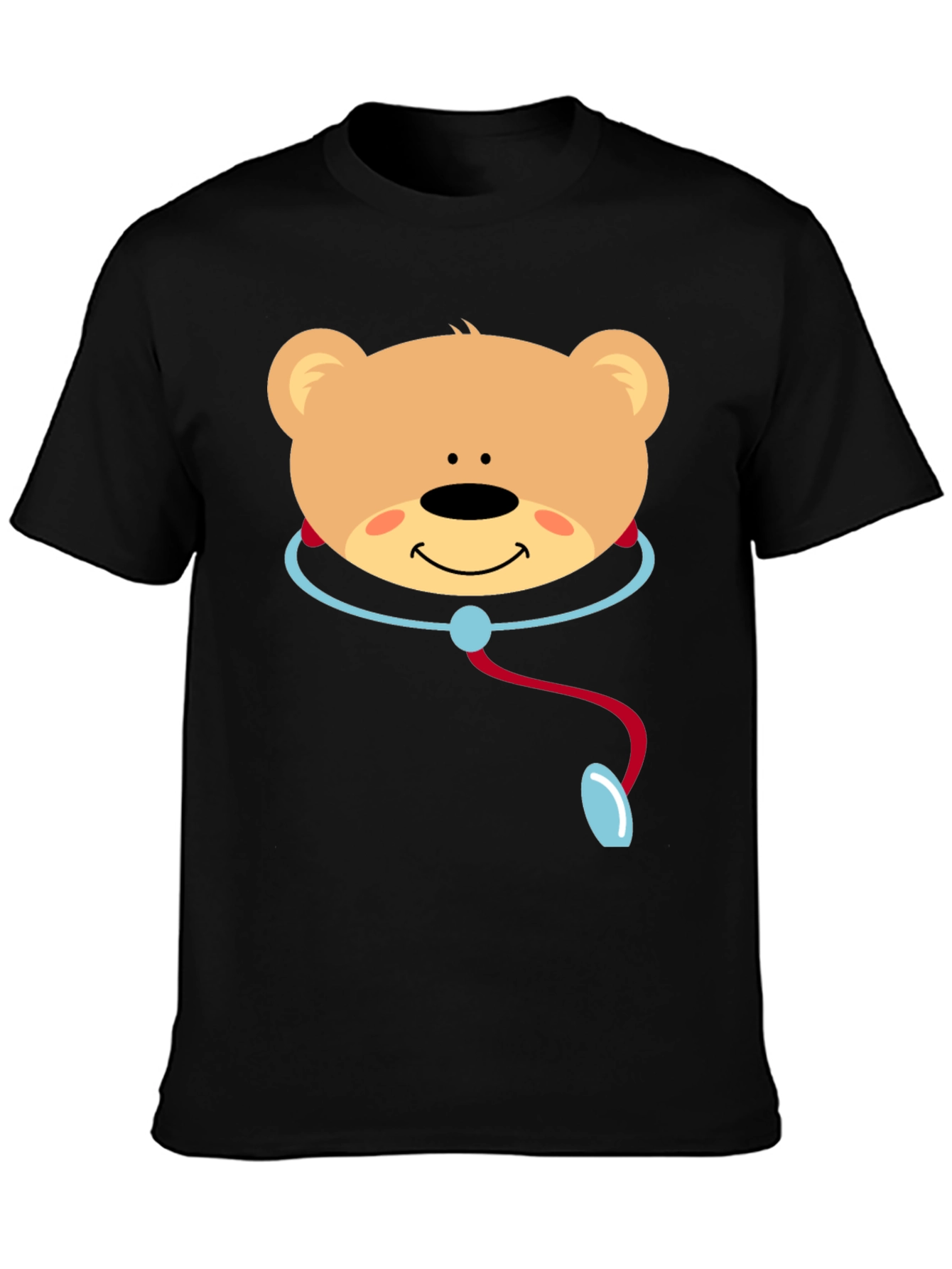 Black Doctor Teddy Bear Graphic T-Shirt view 3
