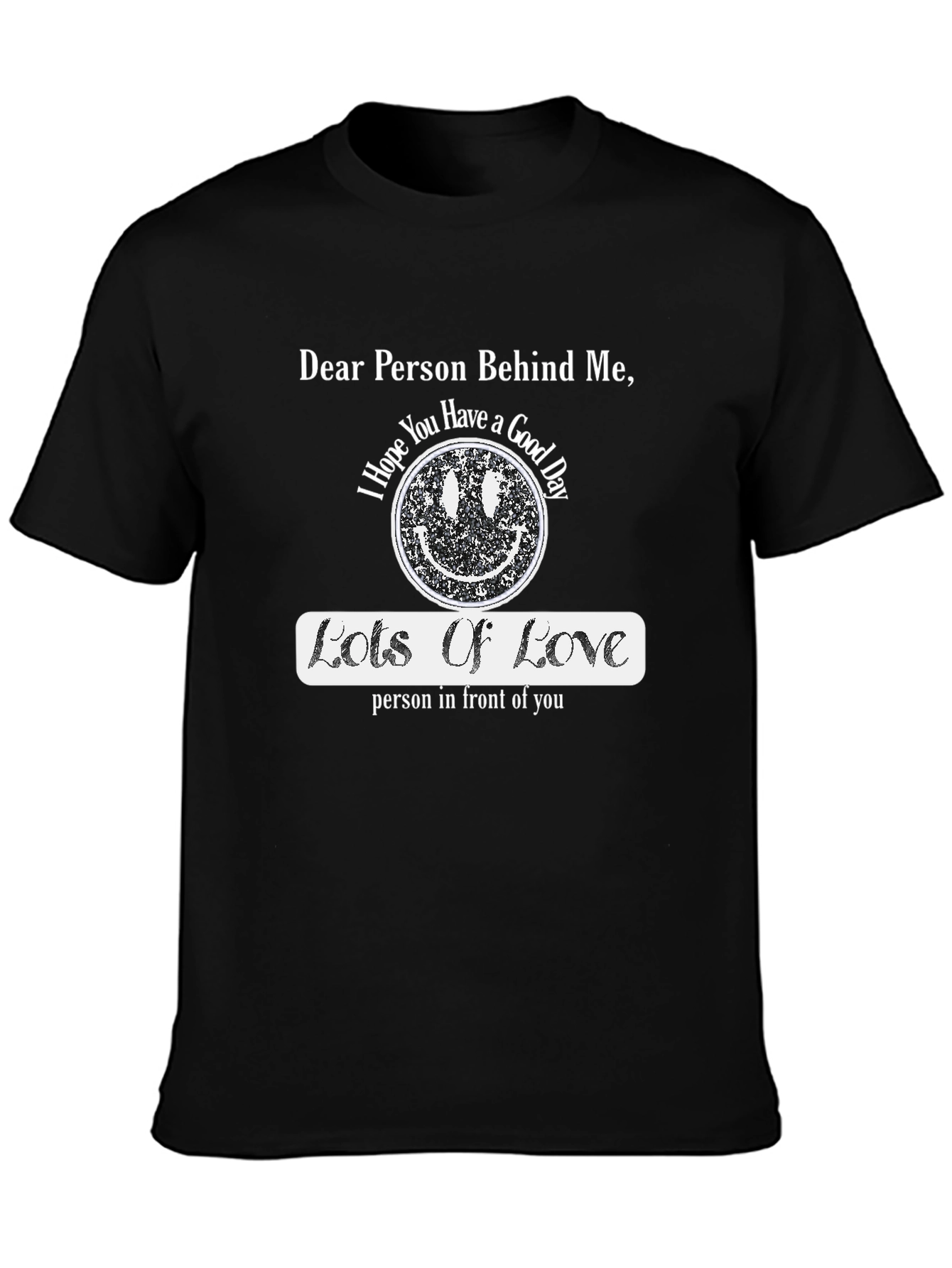 Black Dear Person Behind Me Graphic T-Shirt view 3