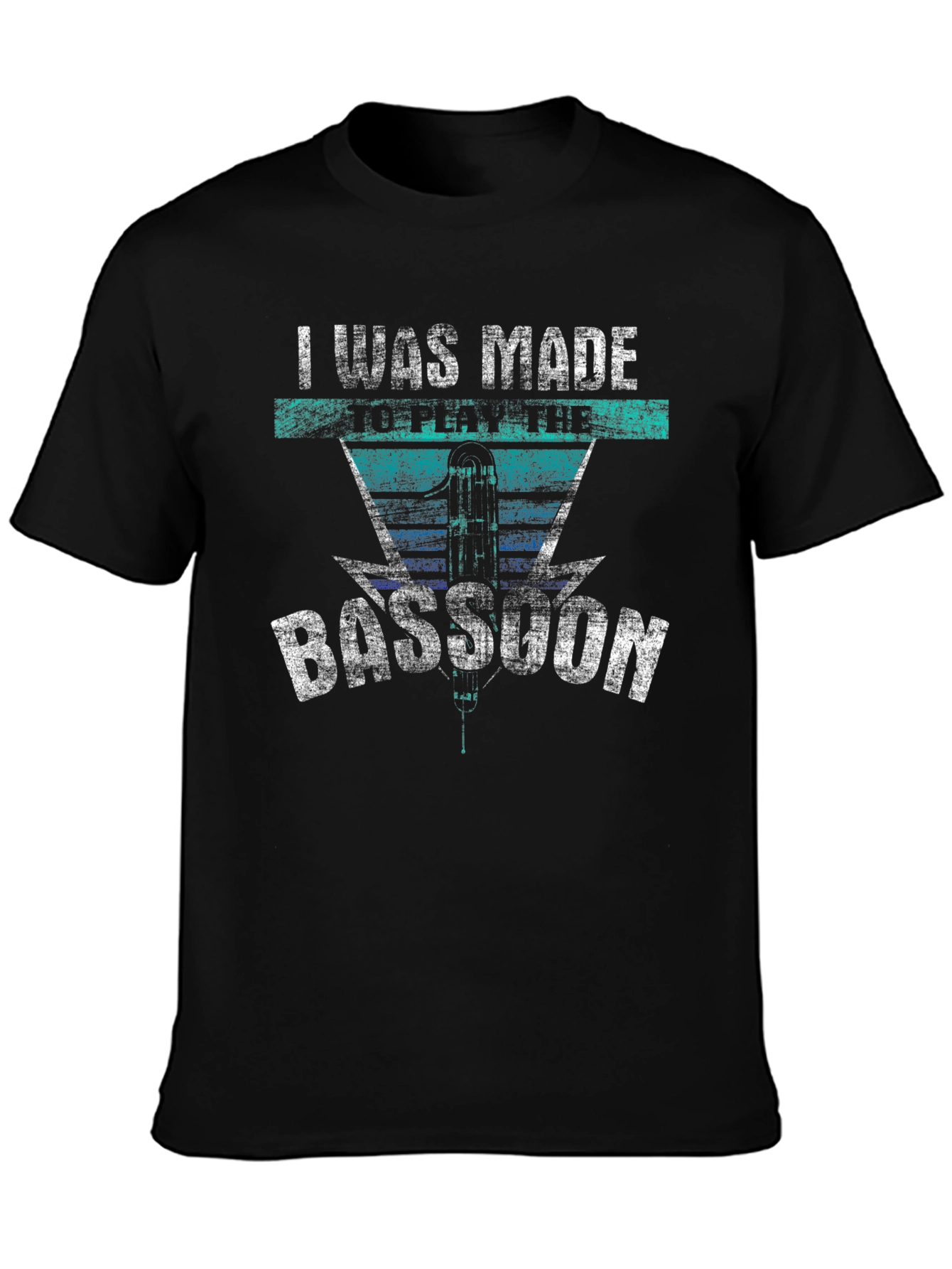 Black I Was Made To Play The Bassoon Black T-Shirt view 3