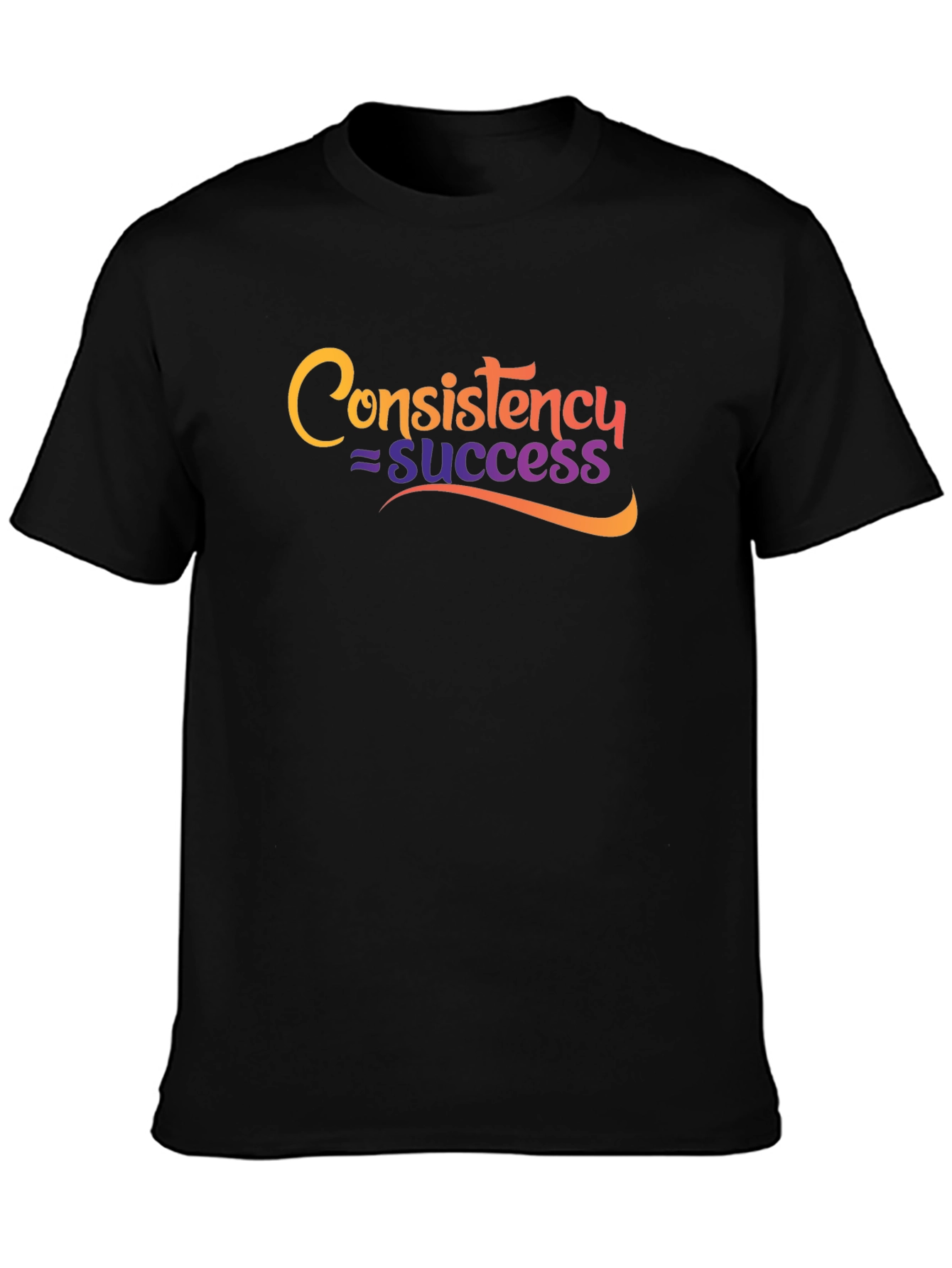 Black Consistency = Success Graphic T-Shirt view 3