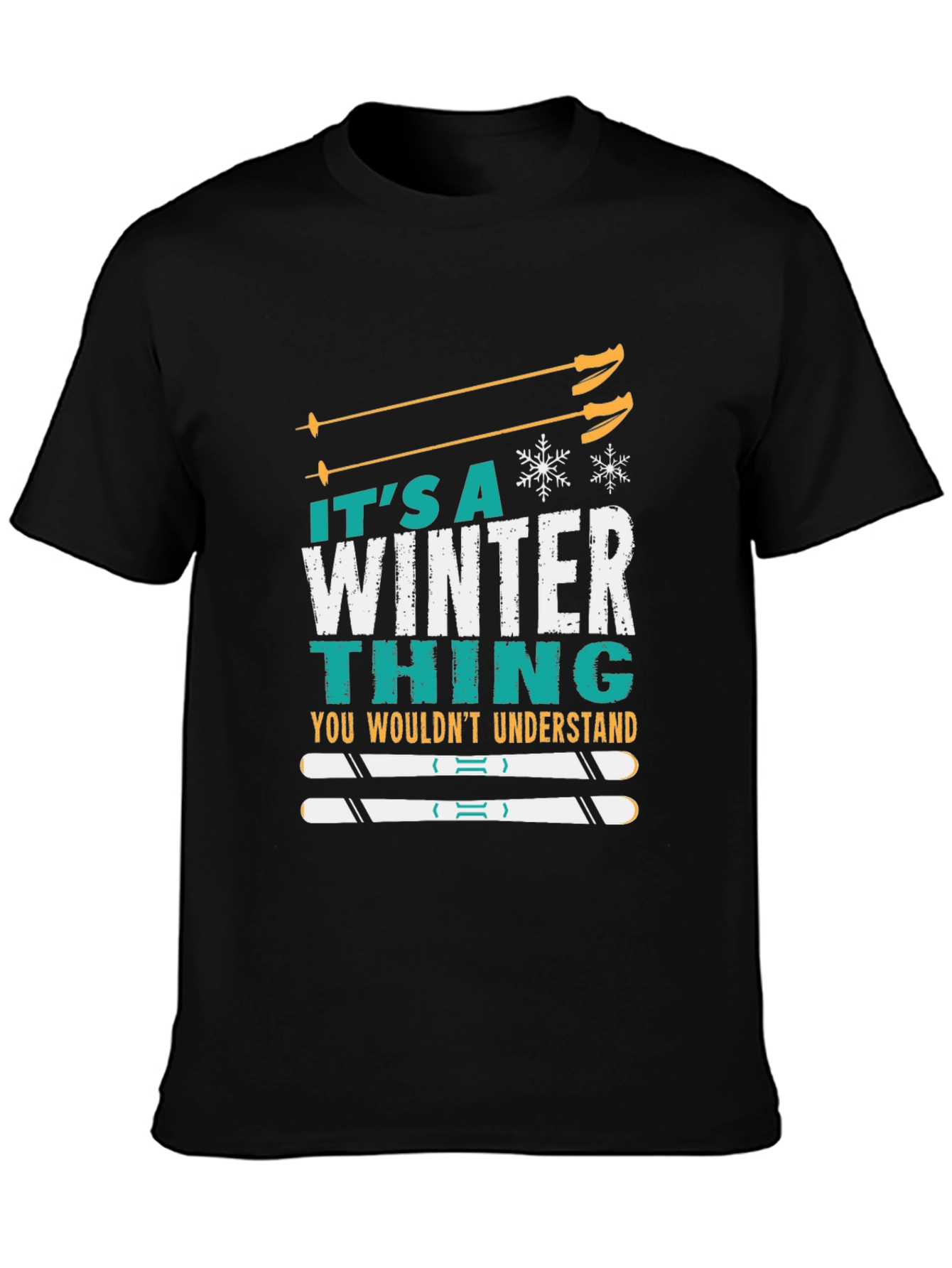 Black It's A Winter Thing T-Shirt view 3