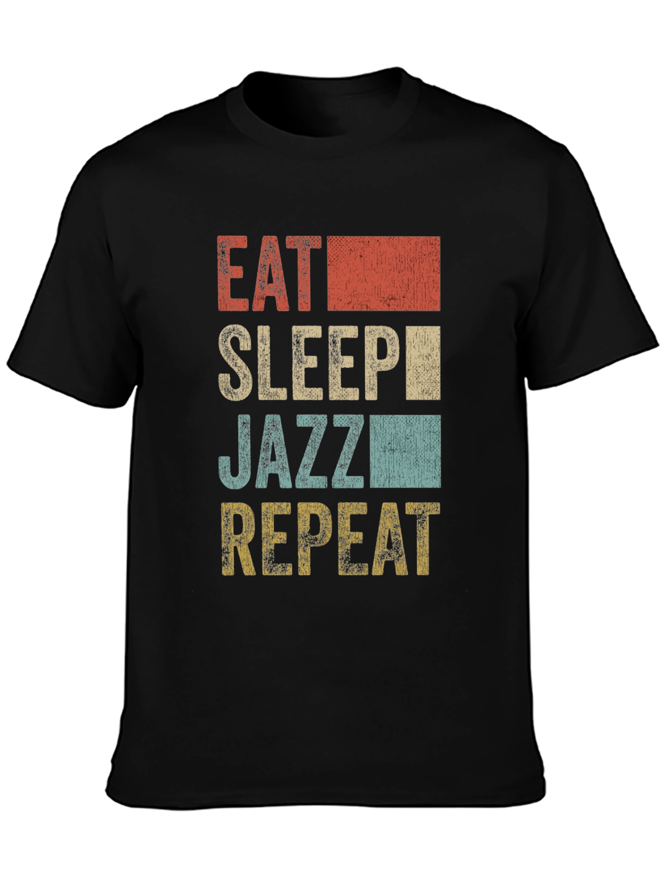 Black Eat Sleep Jazz Repeat T-Shirt view 3