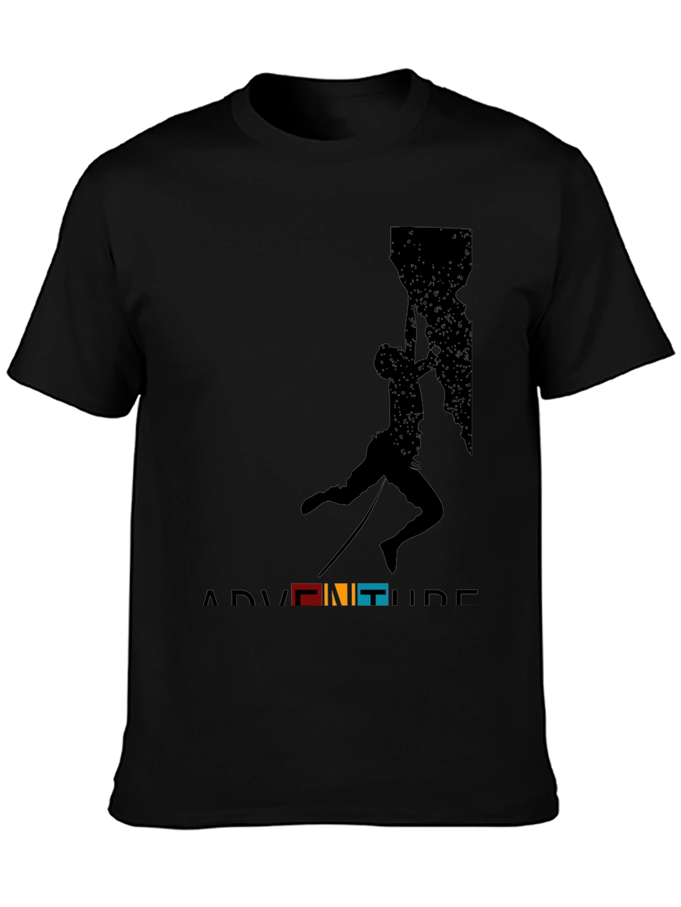Black Adventure Climbing Graphic Tee view 3
