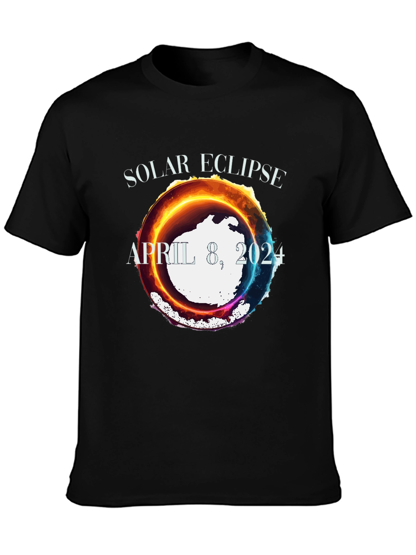 Black Solar Eclipse April 8 2024 T-Shirt view 3