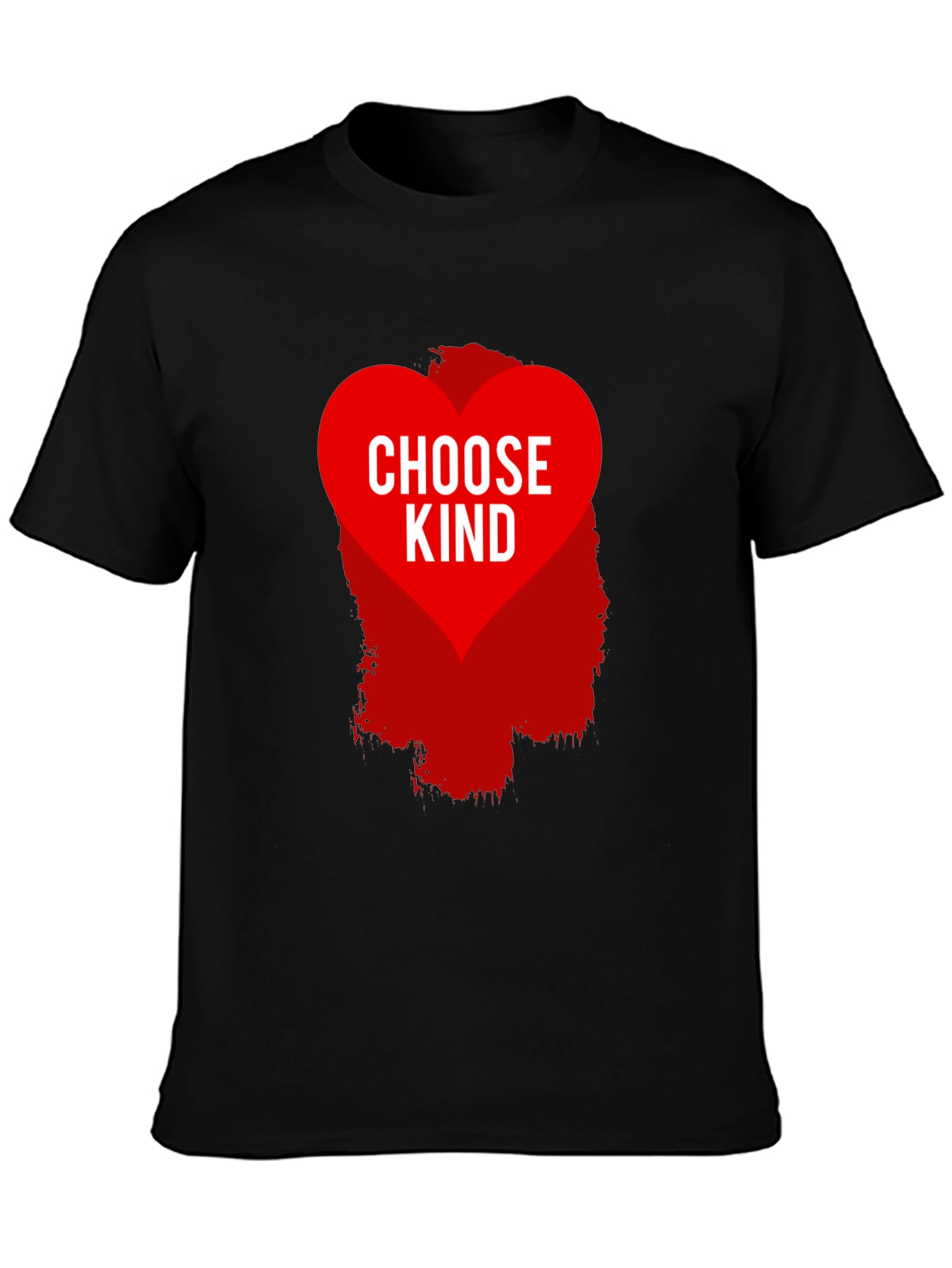 Black Choose Kind Graphic Tee - Black Cotton Blend Shirt view 3
