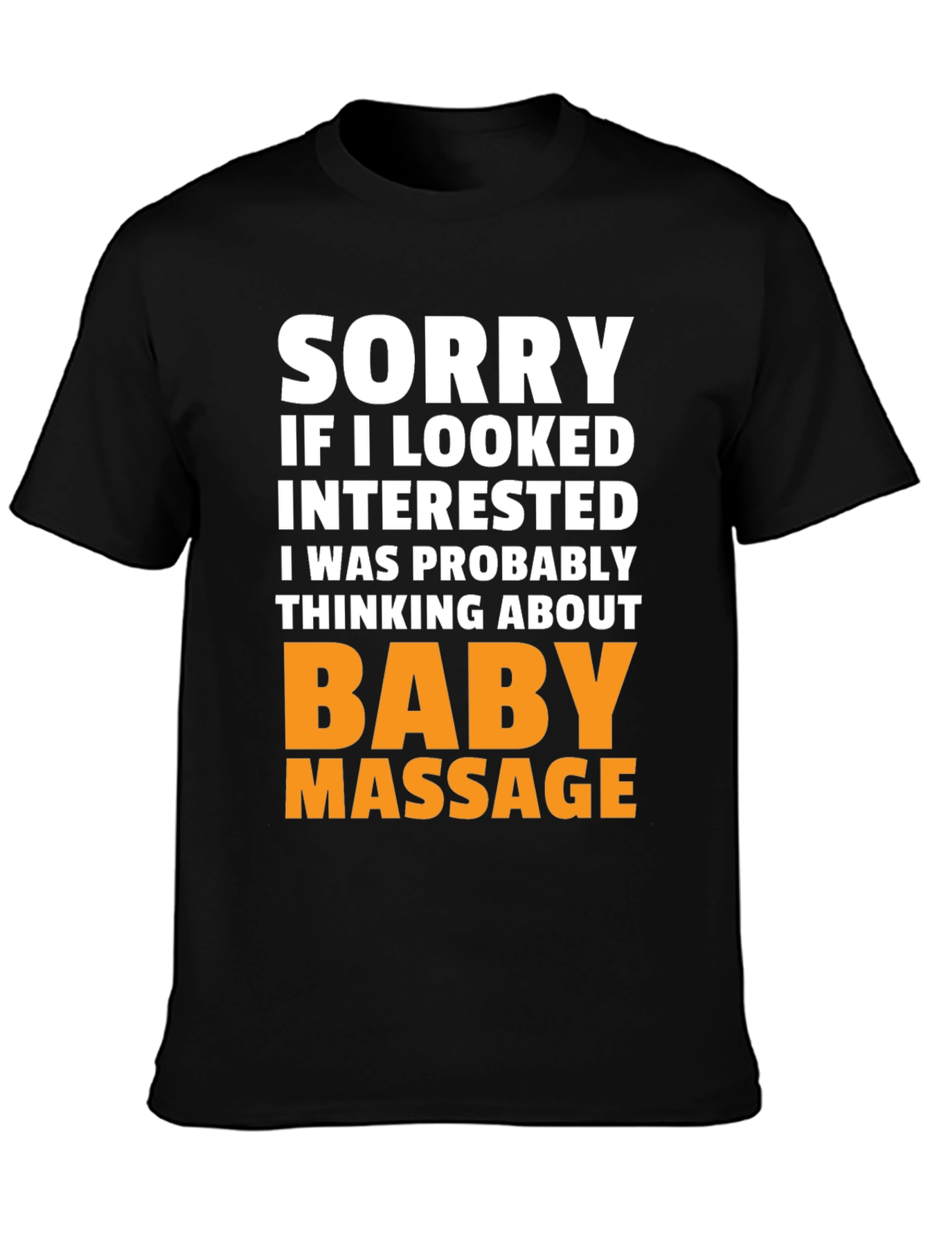 Black Funny Baby Massage T-Shirt - Novelty Gift view 3