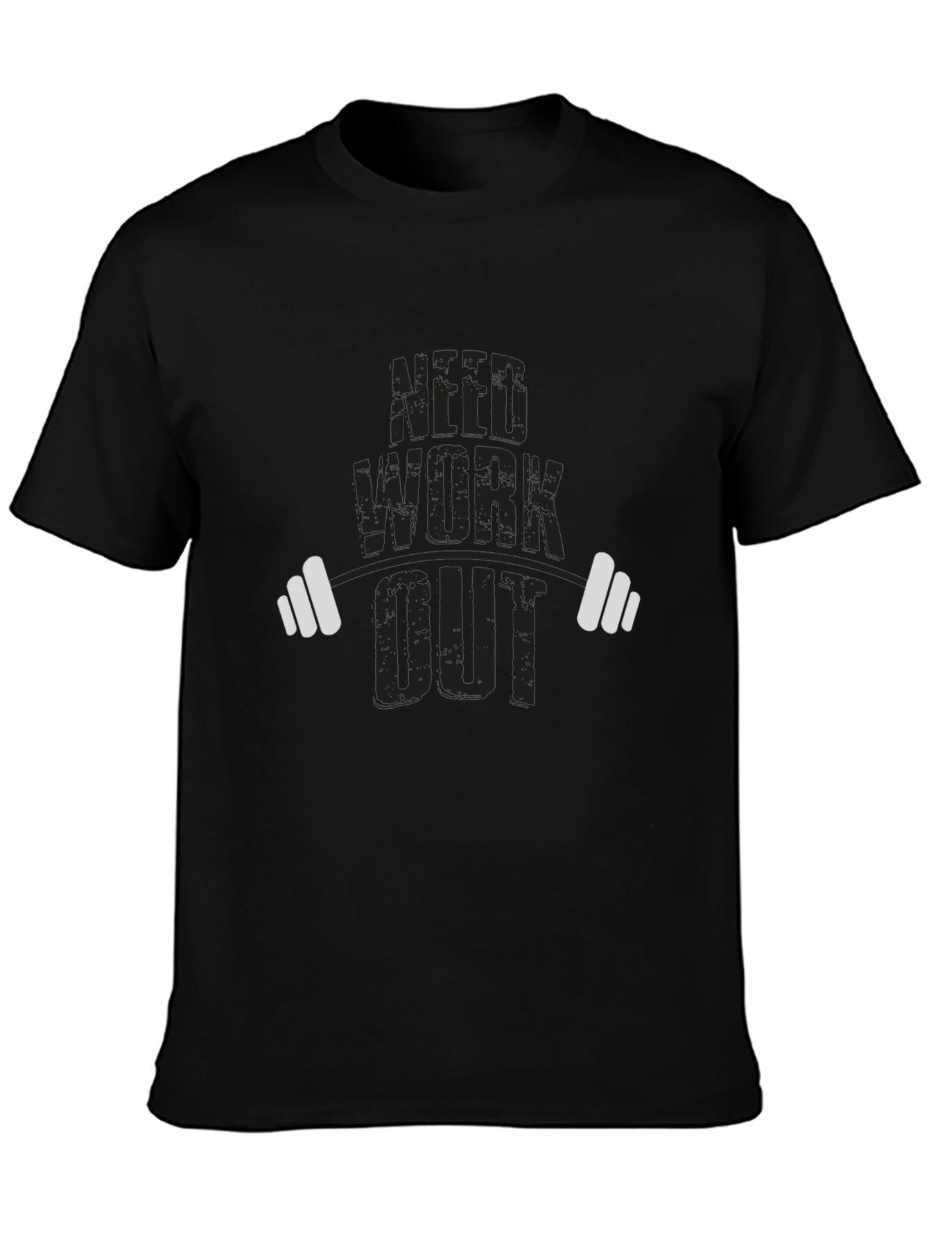Black Need Workout Black Graphic Tee view 3
