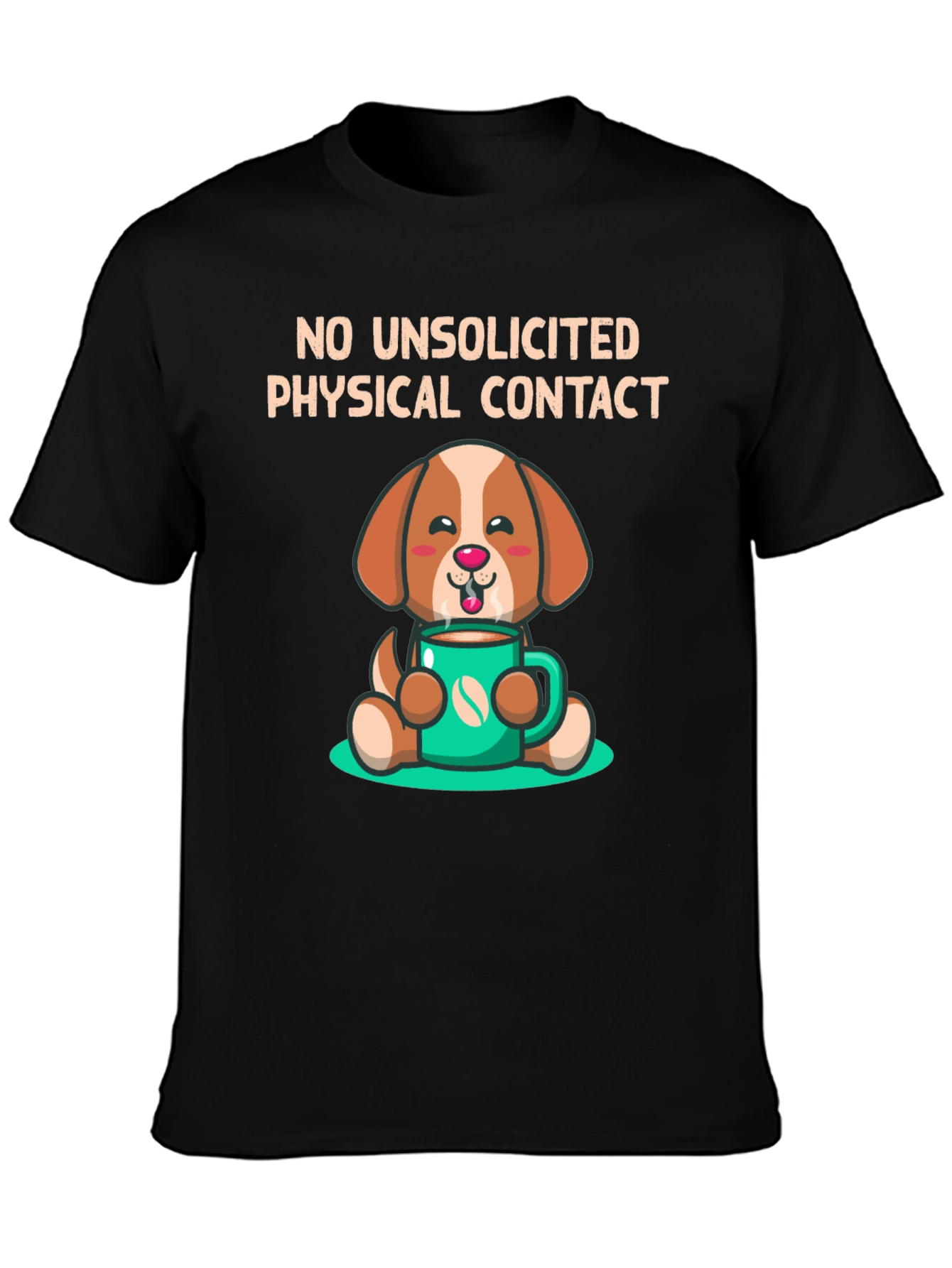 Black Dog and Coffee T-Shirt - No Unsolicited Contact view 3