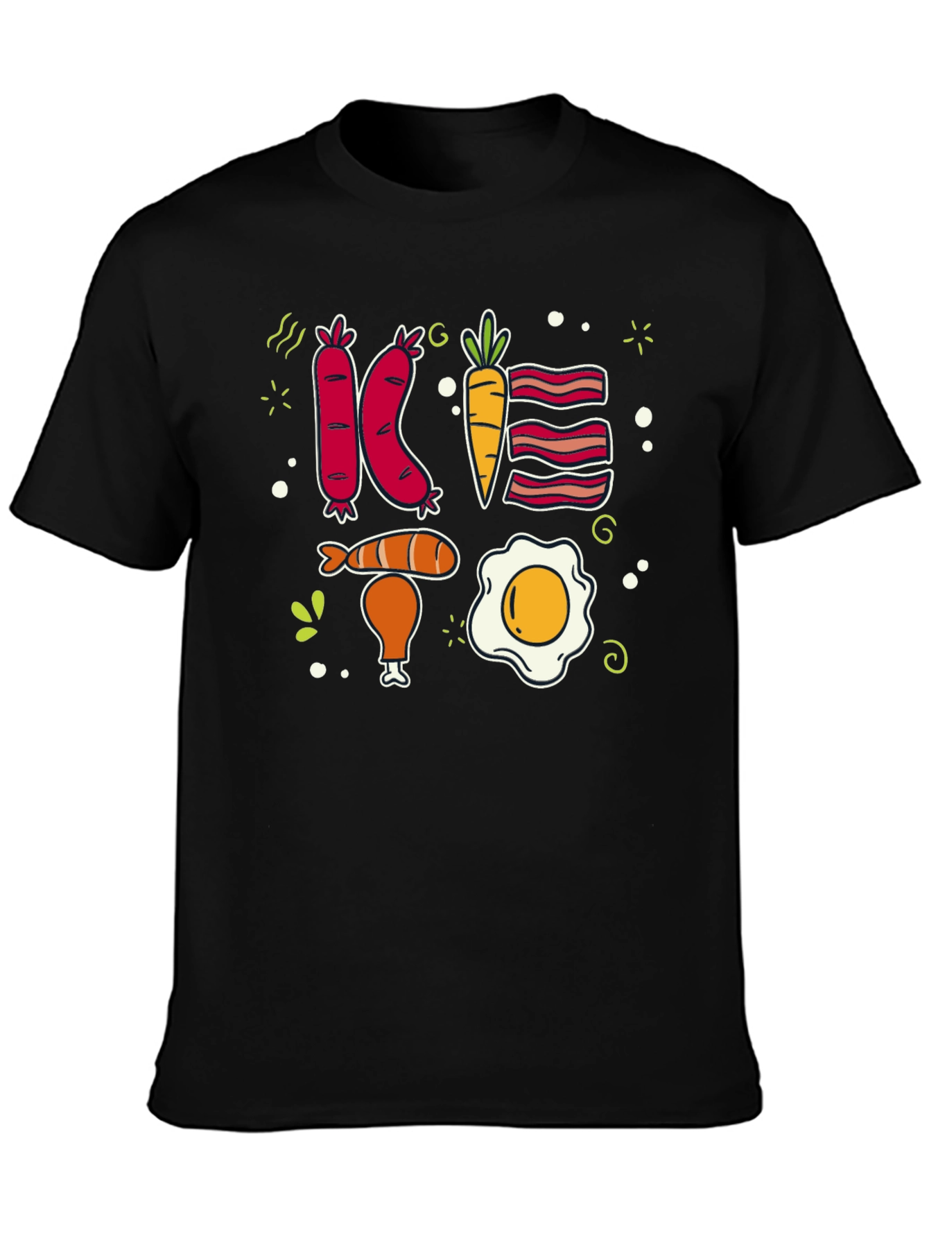 Black Breakfast Lover T-Shirt view 3