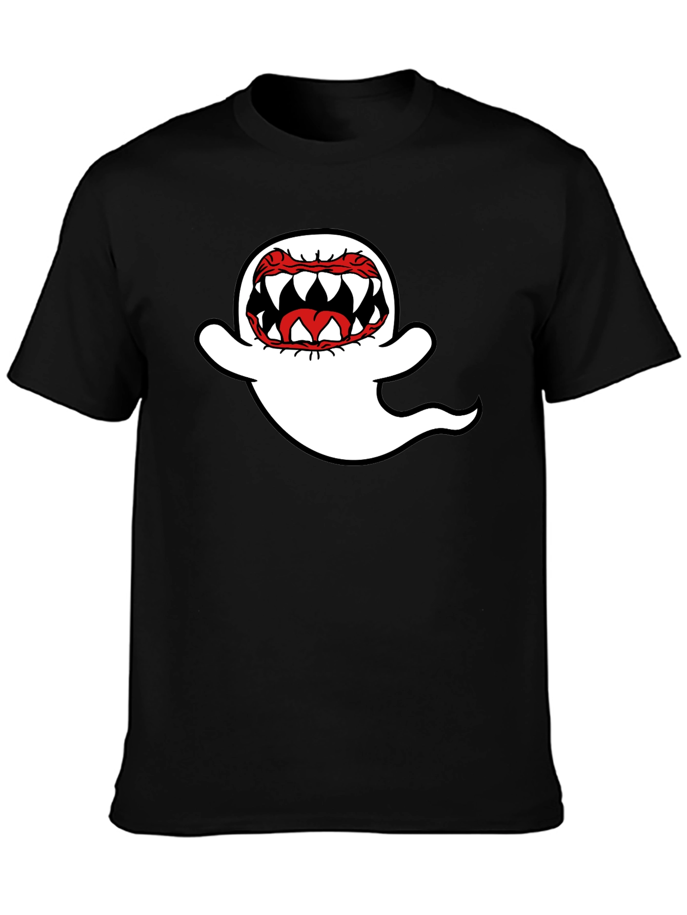 Black Ghost Graphic Black T-Shirt view 3
