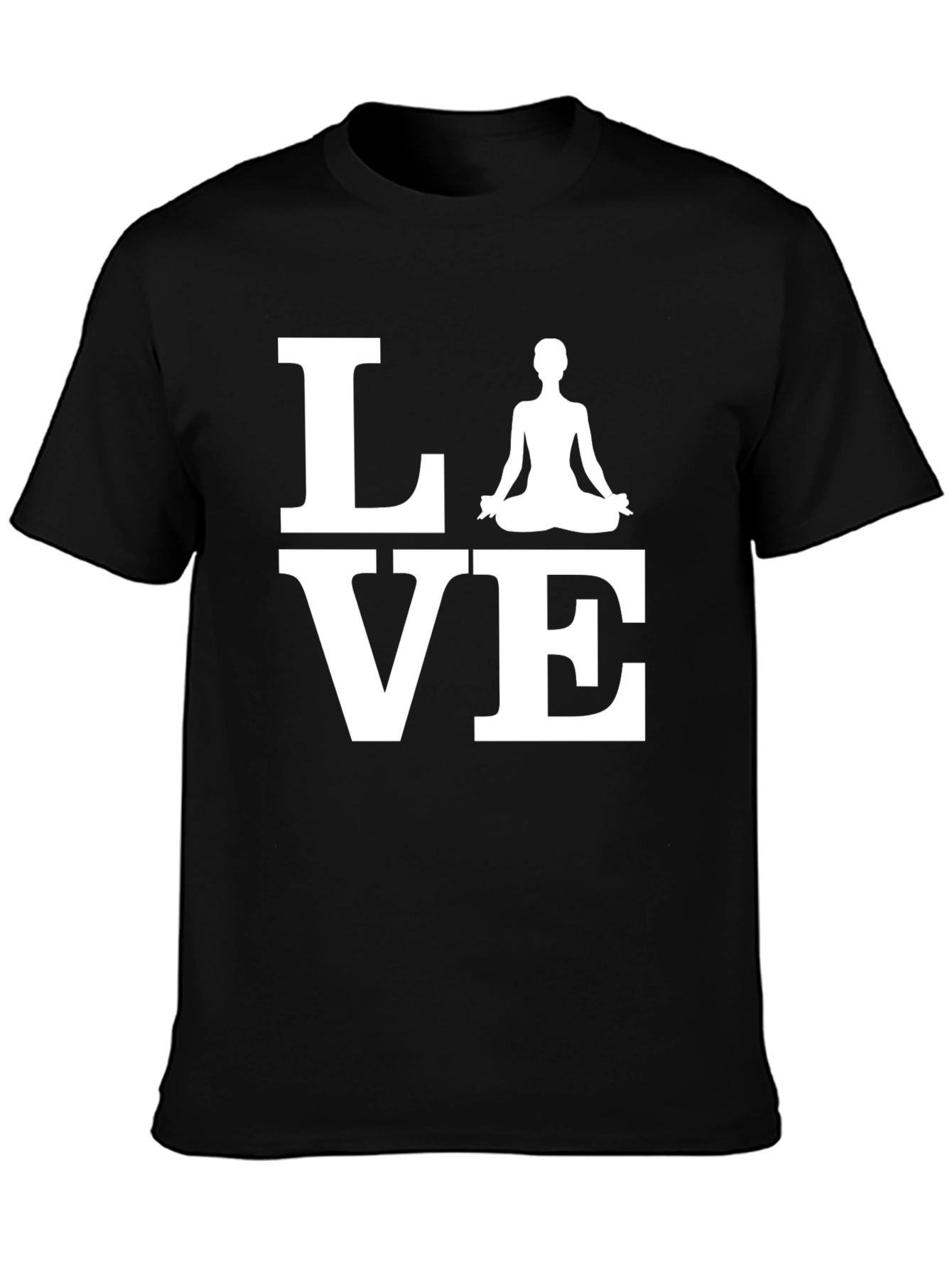 Black Yoga Love Graphic Tee - Meditate in Style! view 3