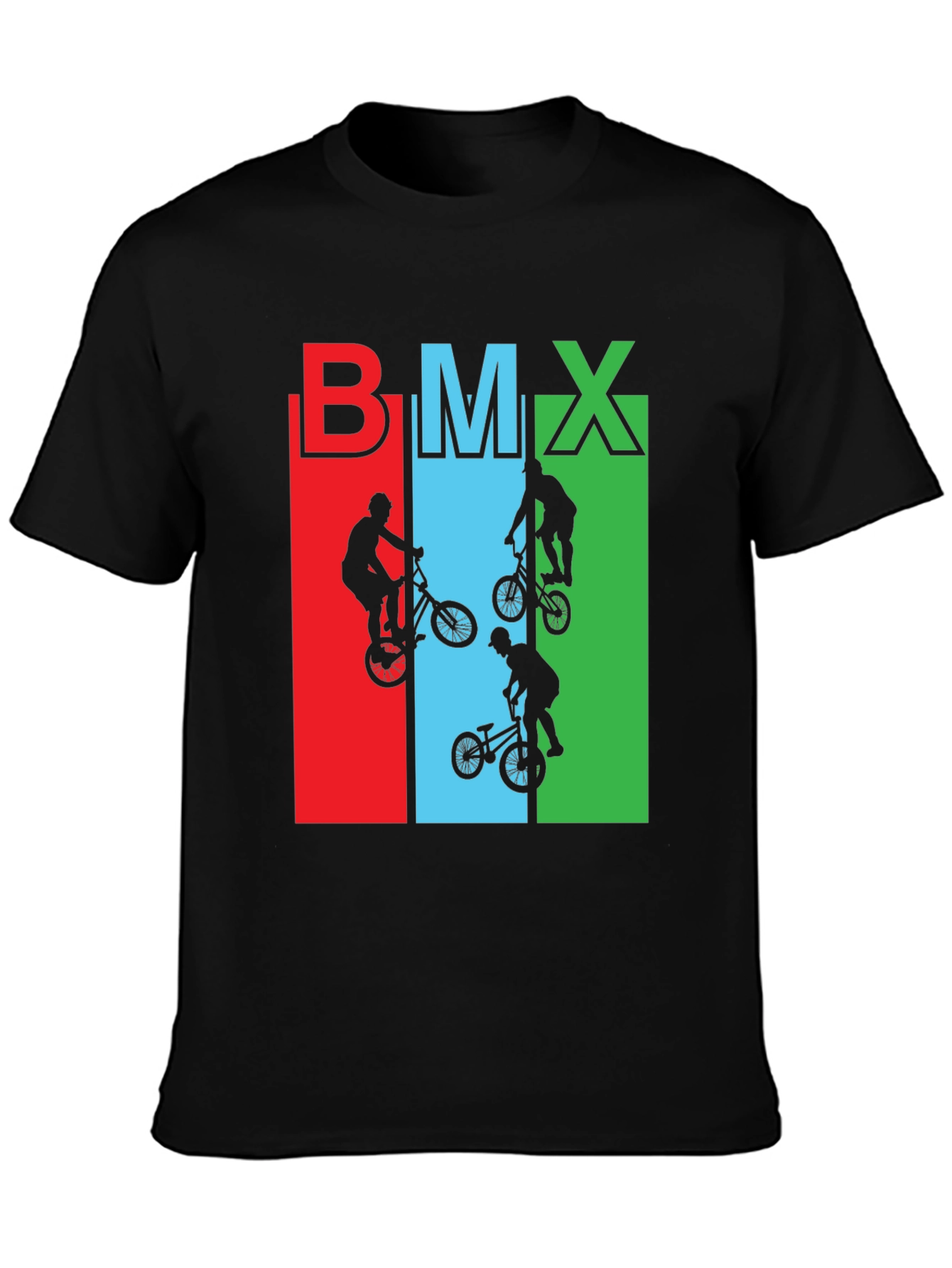 BMX Rider Graphic Tee - Black Cotton T-Shirt - 3
