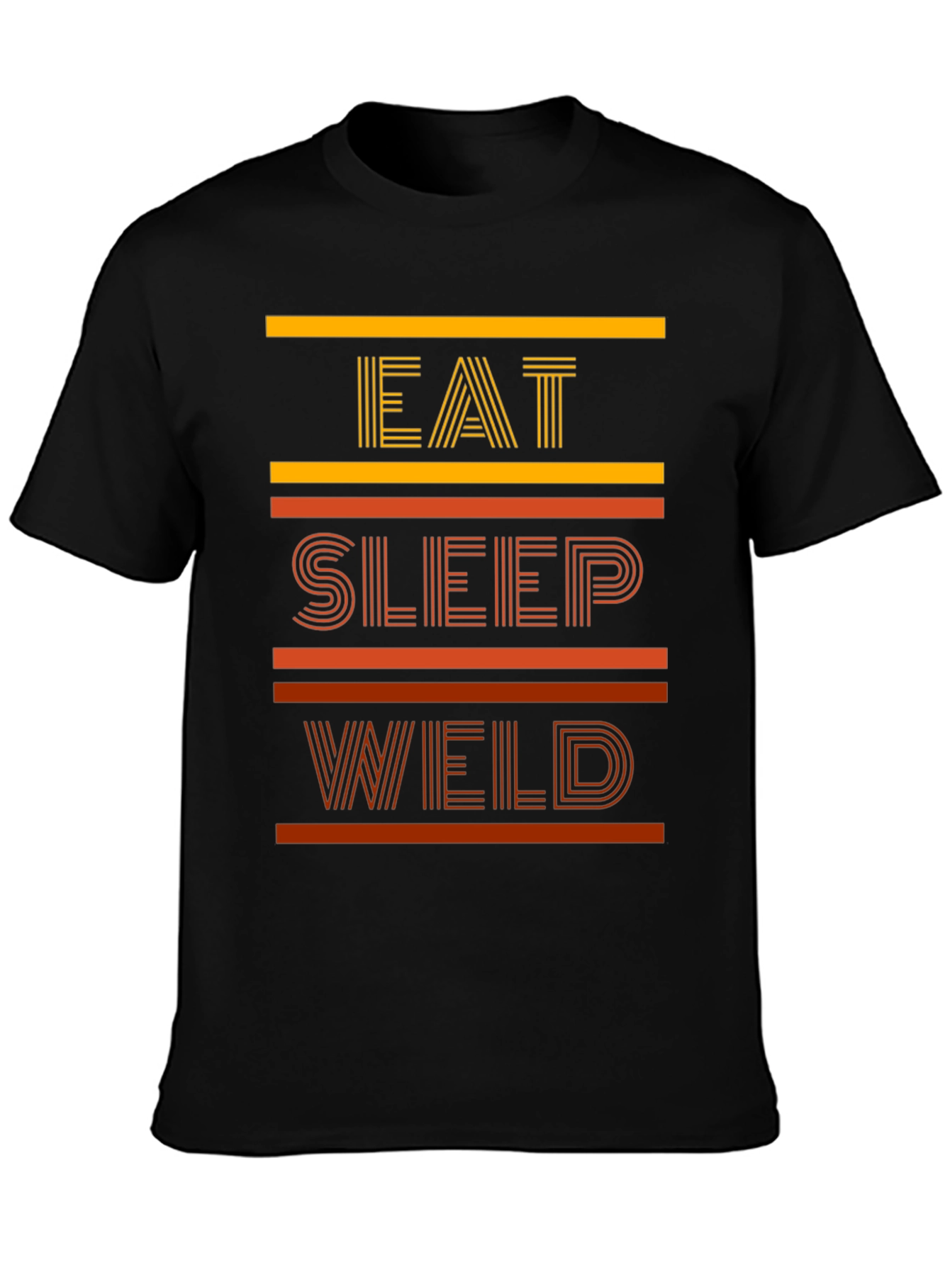 Black Eat Sleep Weld Graphic T-Shirt view 3