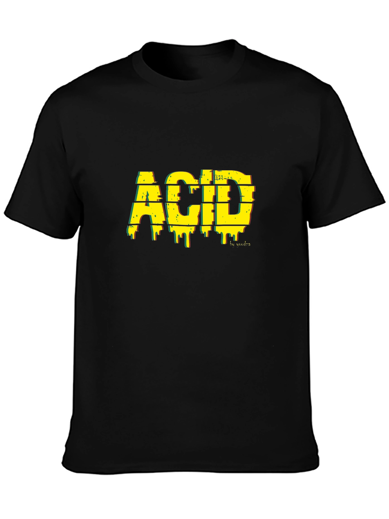 Black Acid Graphic Black Tee - Stylish Streetwear view 3