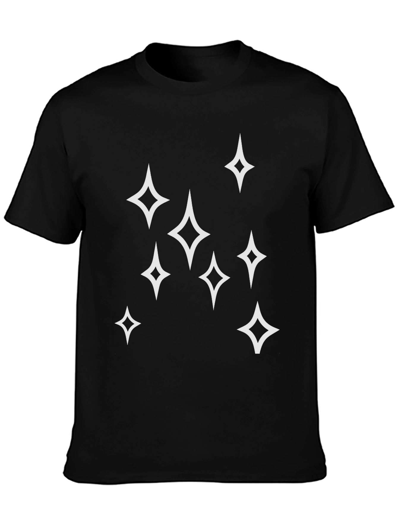 Black Sparkle Star Graphic Tee - Men's Black T-Shirt view 3