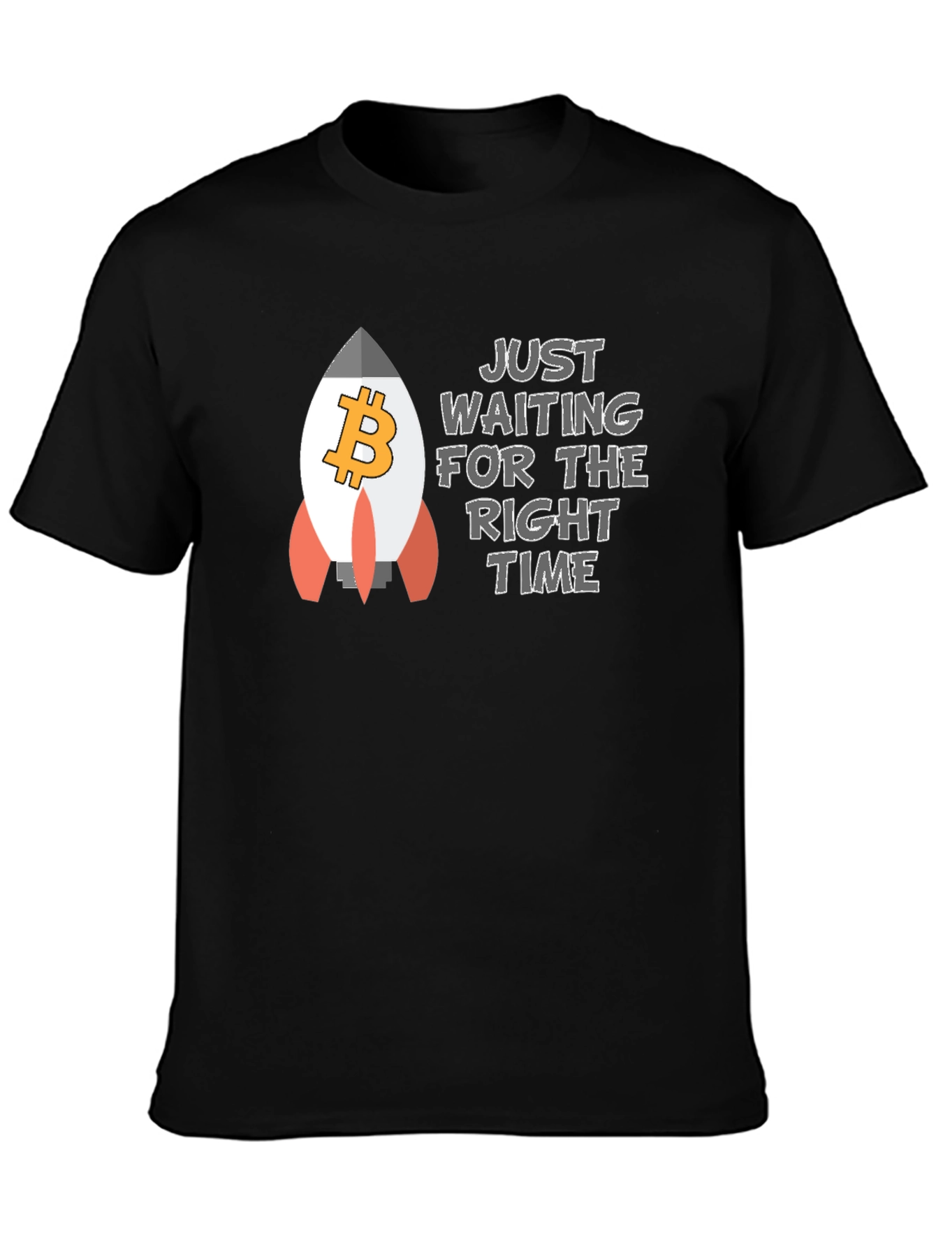 Black Bitcoin Rocket T-Shirt - Crypto HODL Tee view 3