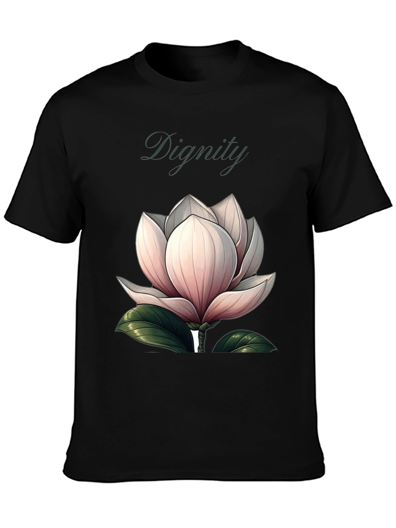 Black Dignity Floral Graphic Black T-Shirt view 3