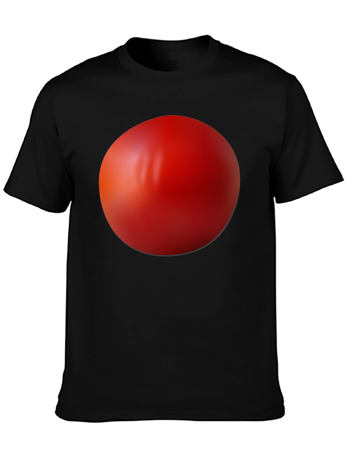 Black Red Sphere Graphic Black T-Shirt view 3