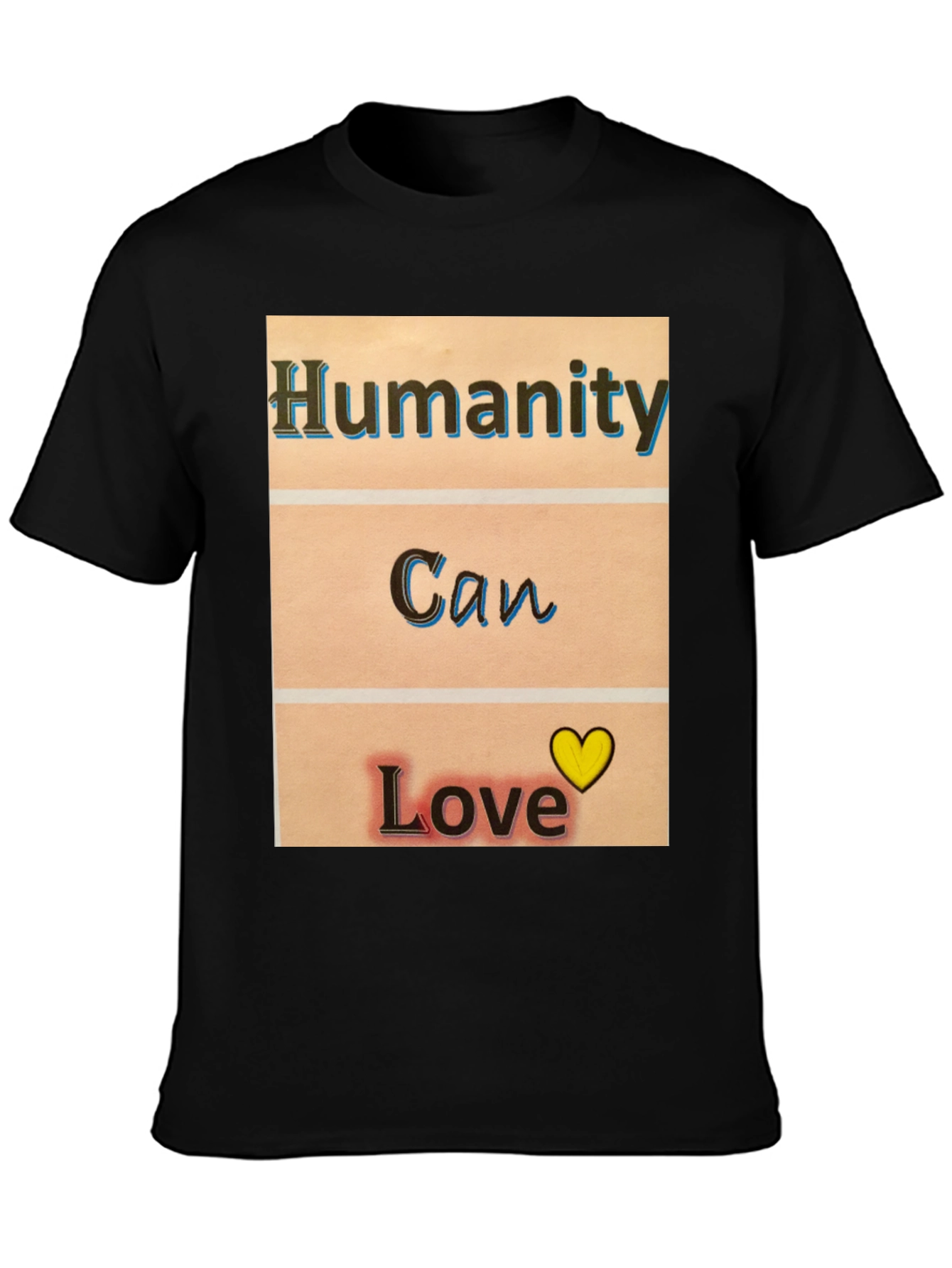 Black Humanity Can Love T-Shirt - Black view 3