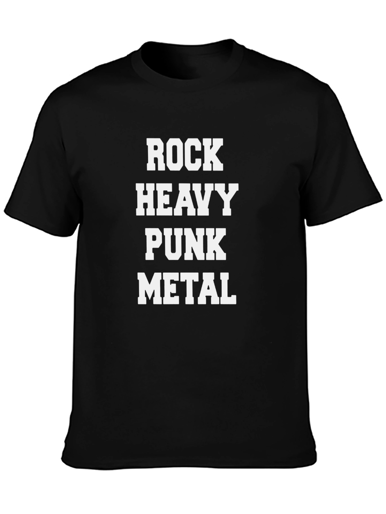 Black Rock Heavy Punk Metal T-Shirt Black Cotton Blend view 3