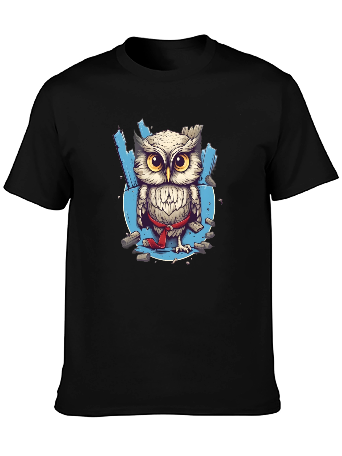 Black Owl Karate Kid T-Shirt view 3