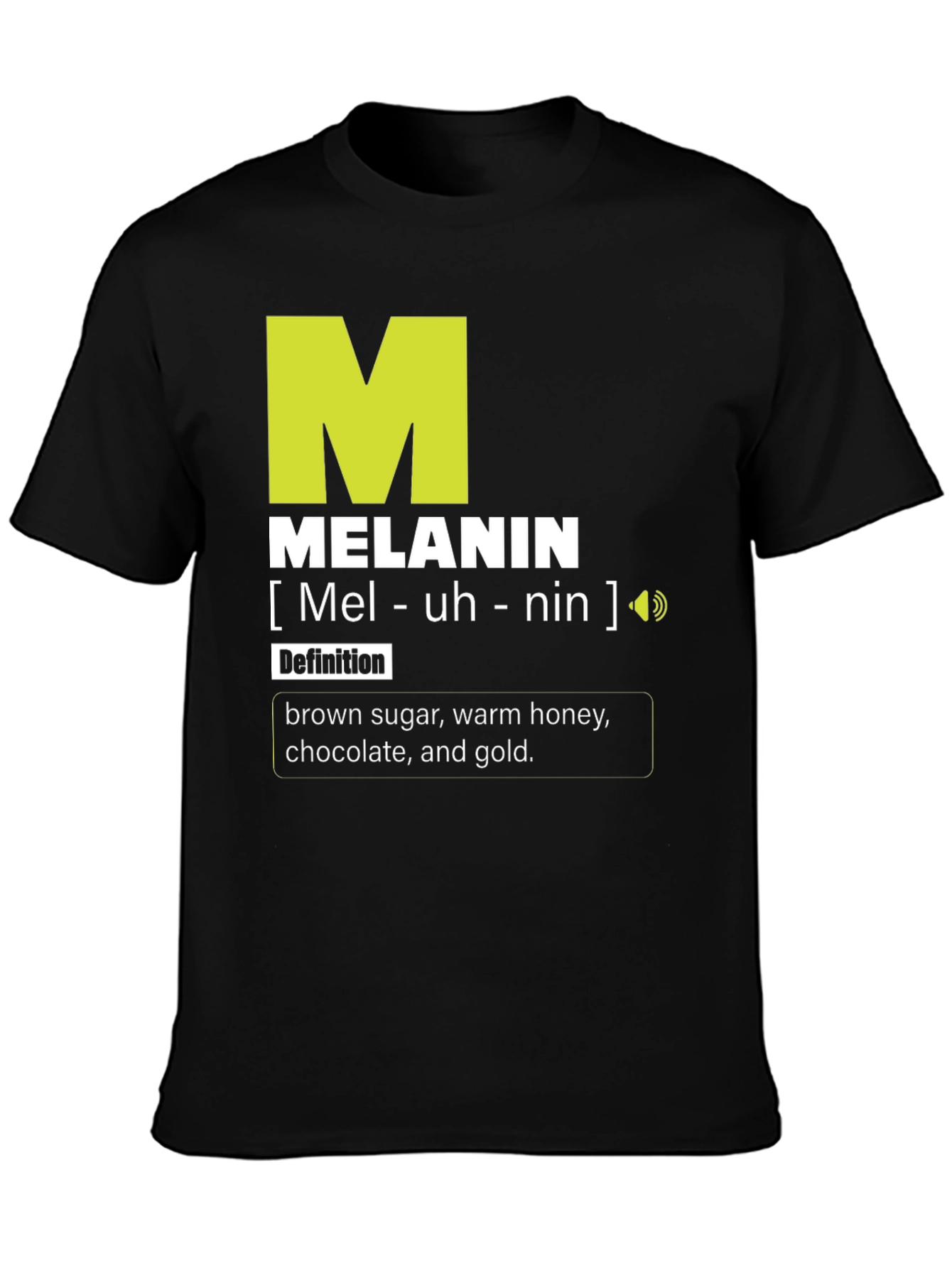 Black Melanin Definition Graphic T-Shirt view 3