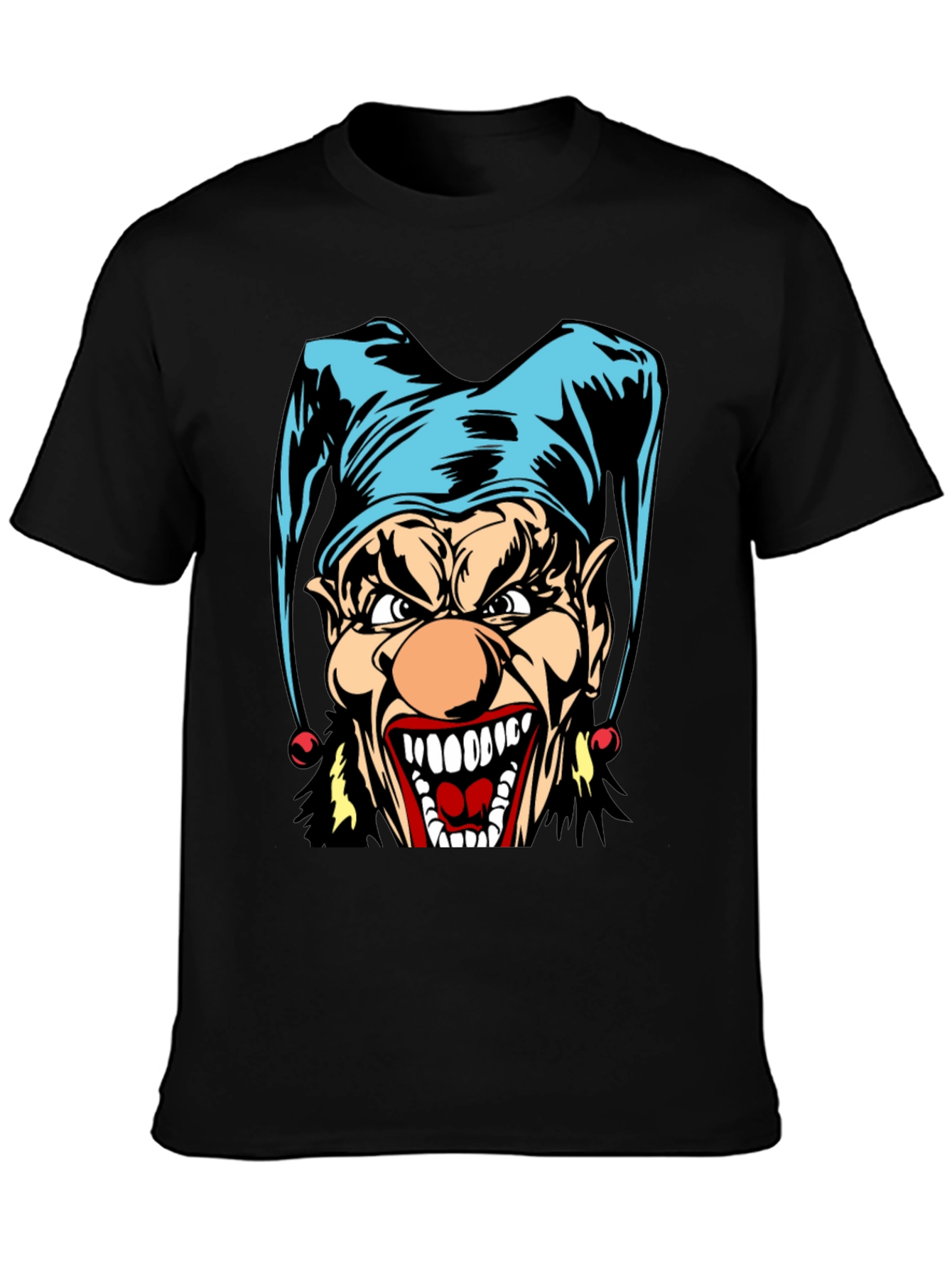 Black Evil Jester Graphic Tee view 3