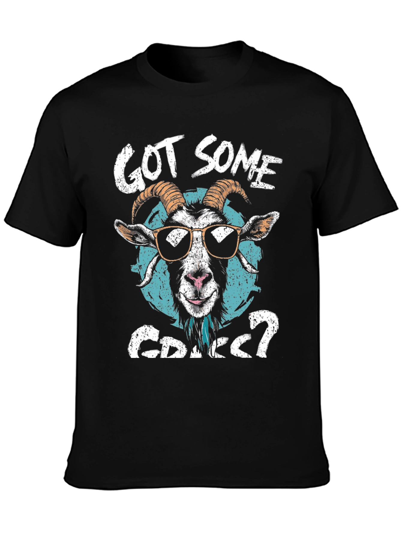 Black Got Some Grass? Goat Graphic Tee view 3