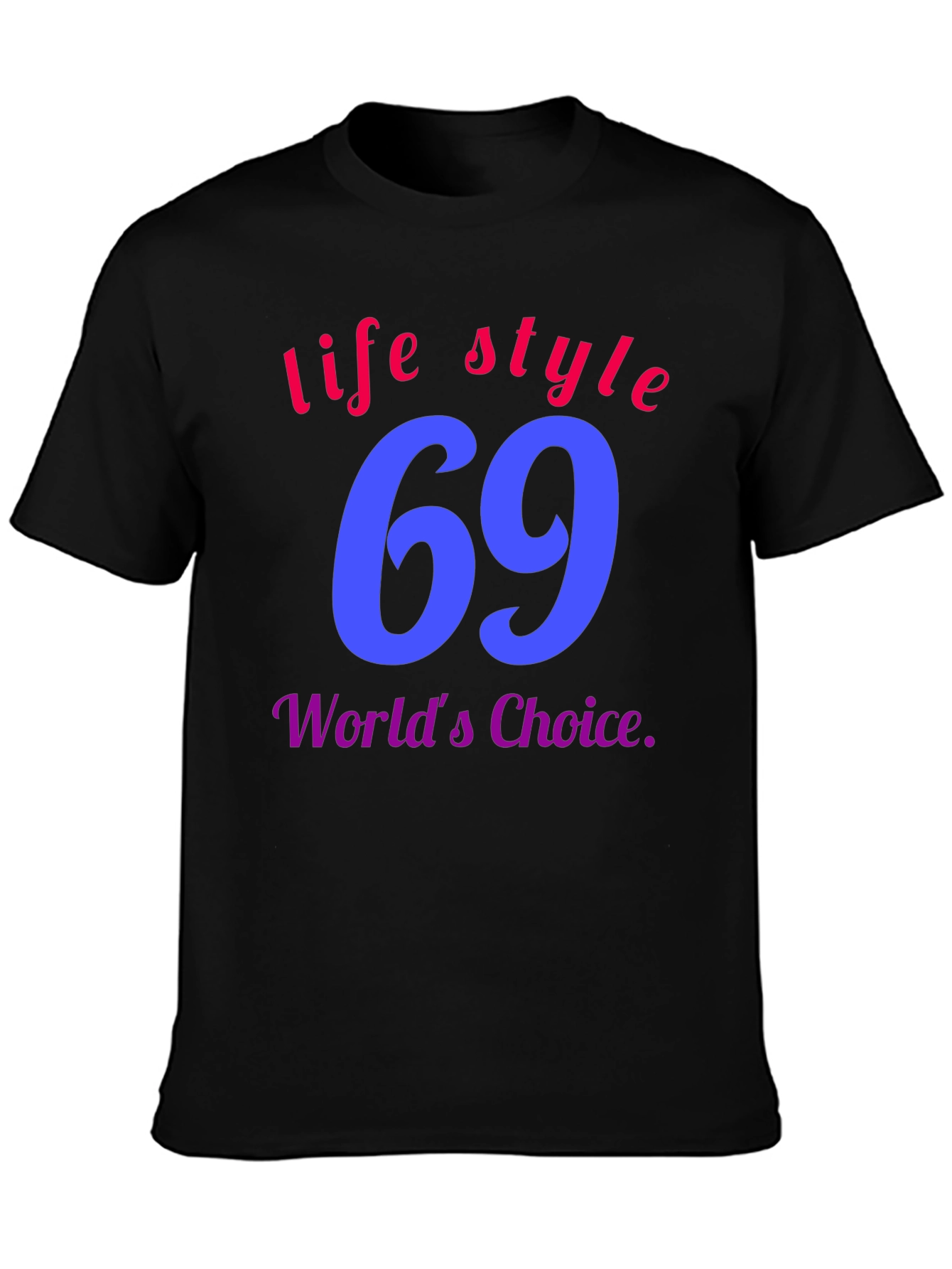 Black Lifestyle 69 T-Shirt - World's Choice view 3