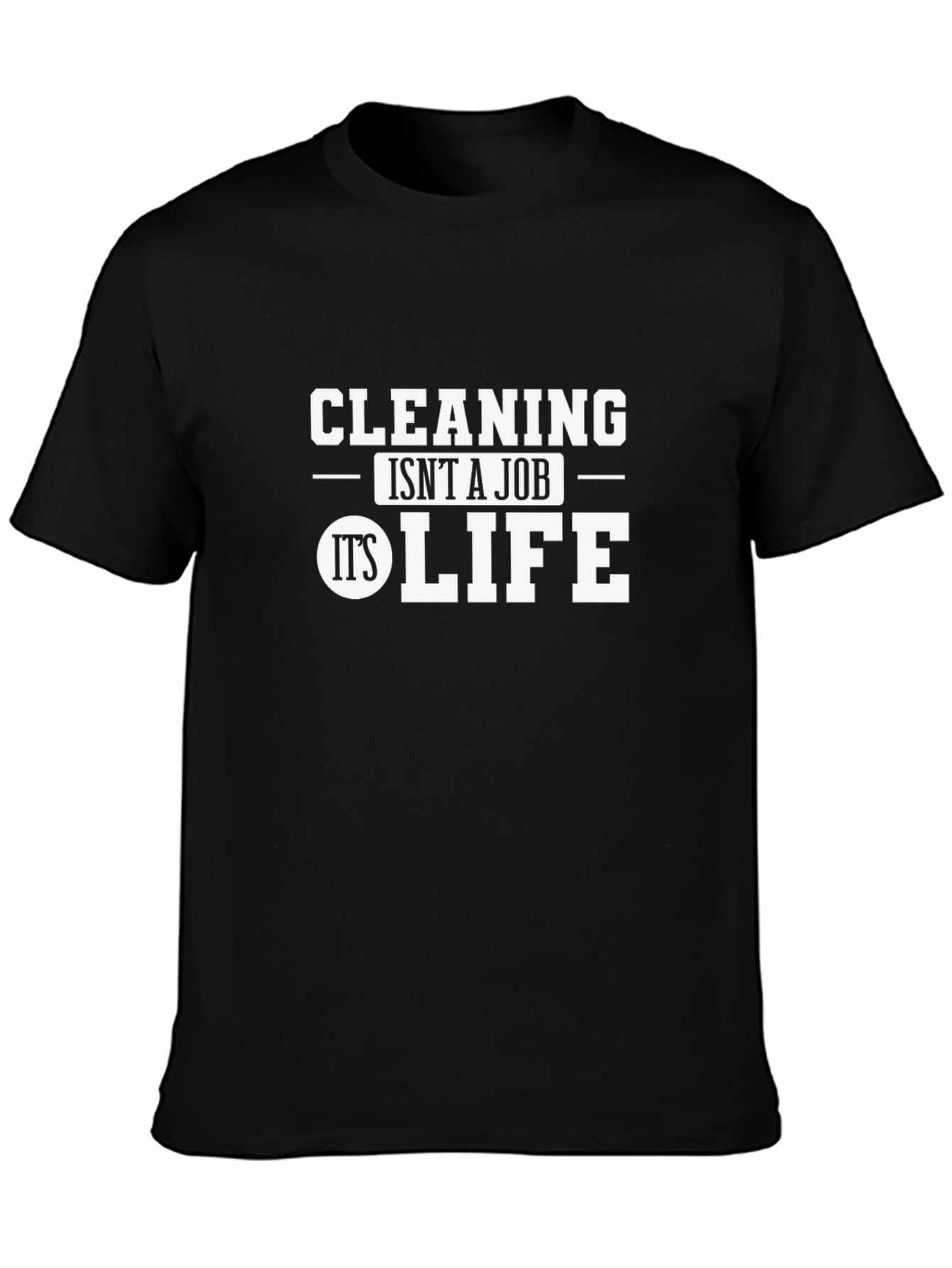 Black Cleaning is Life Graphic Tee - Black view 3