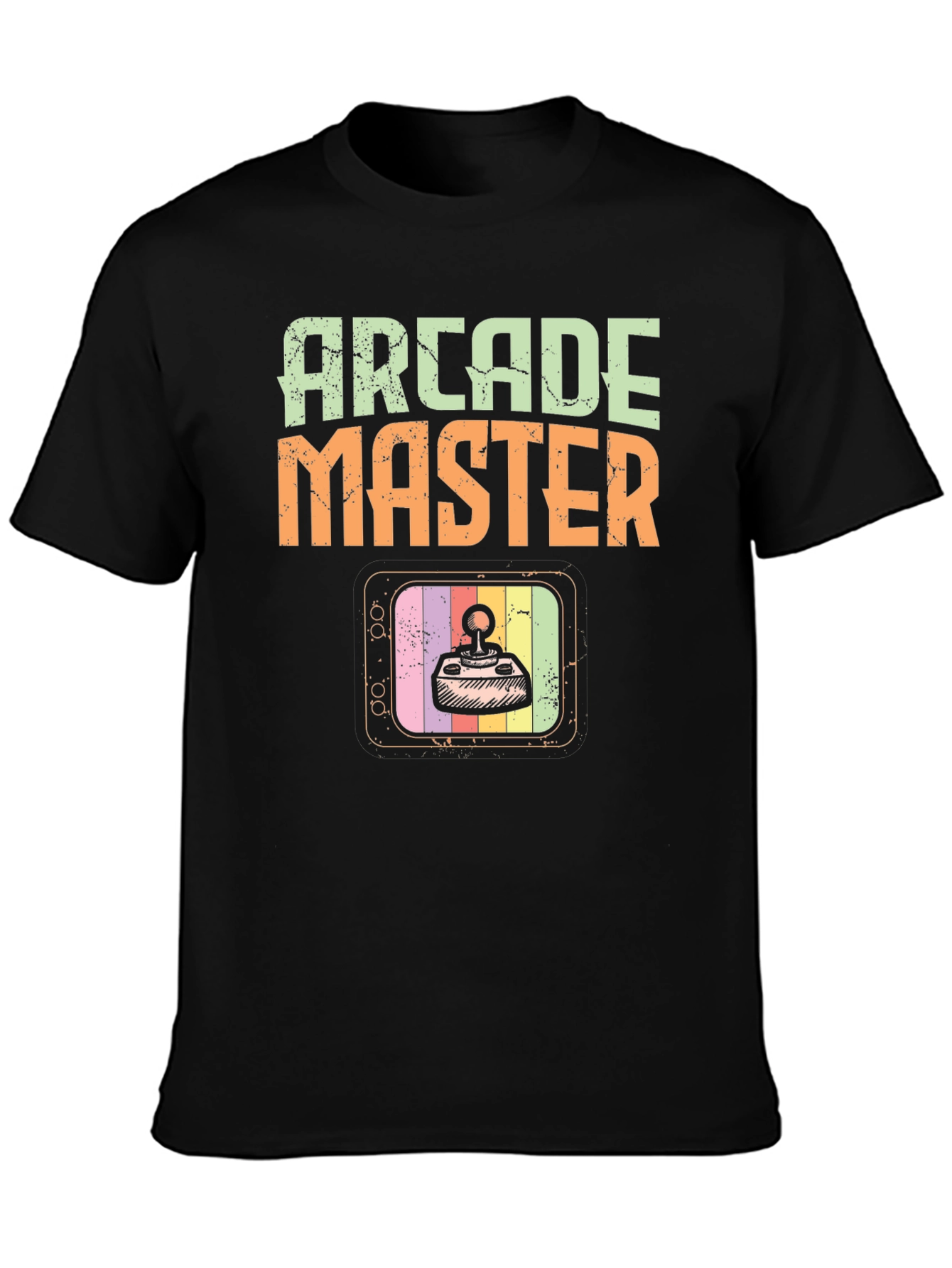 Black Arcade Master Retro Gaming T-Shirt view 3