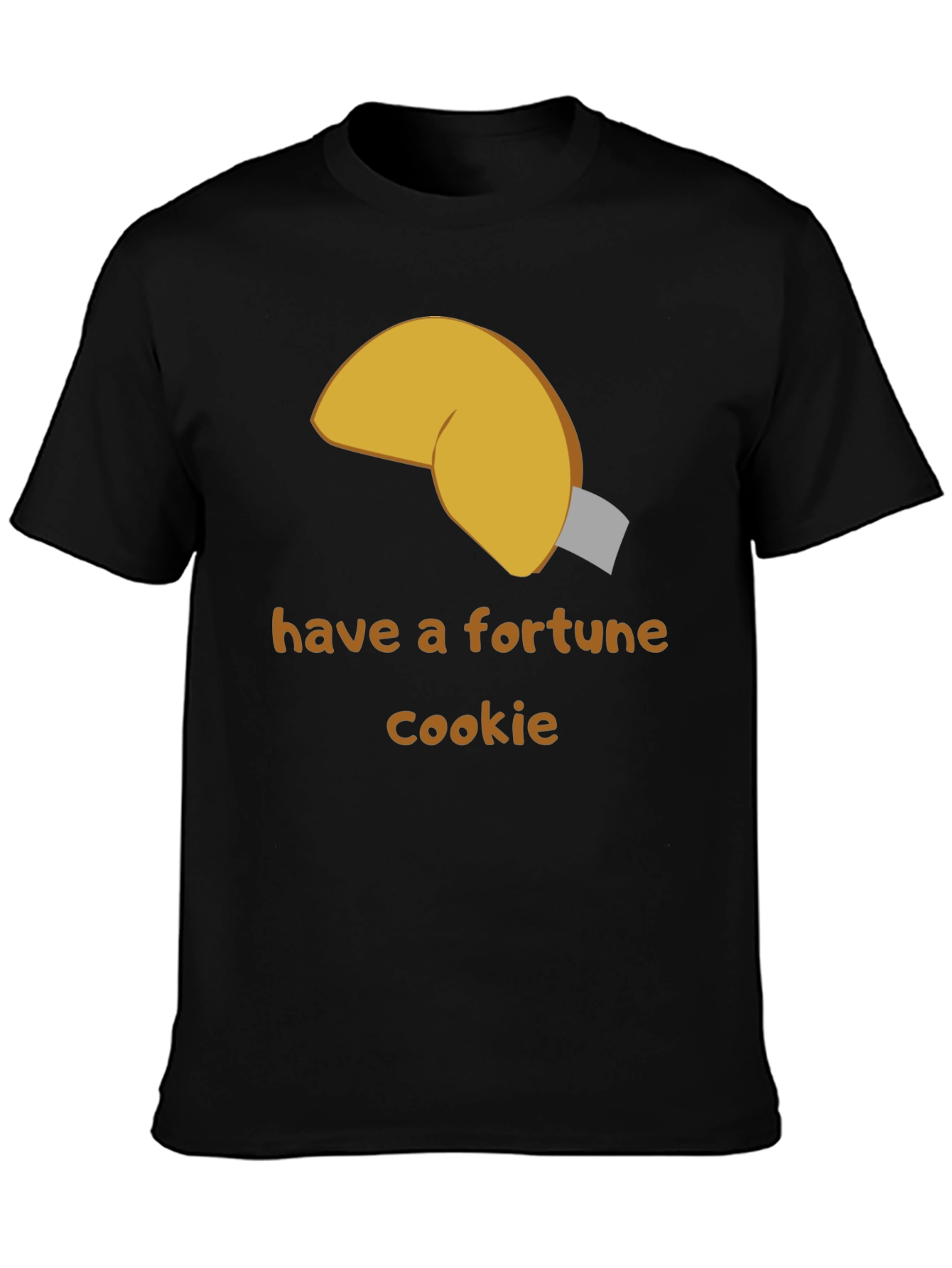 Black Fortune Cookie Graphic Tee - Unisex Casual Shirt view 3