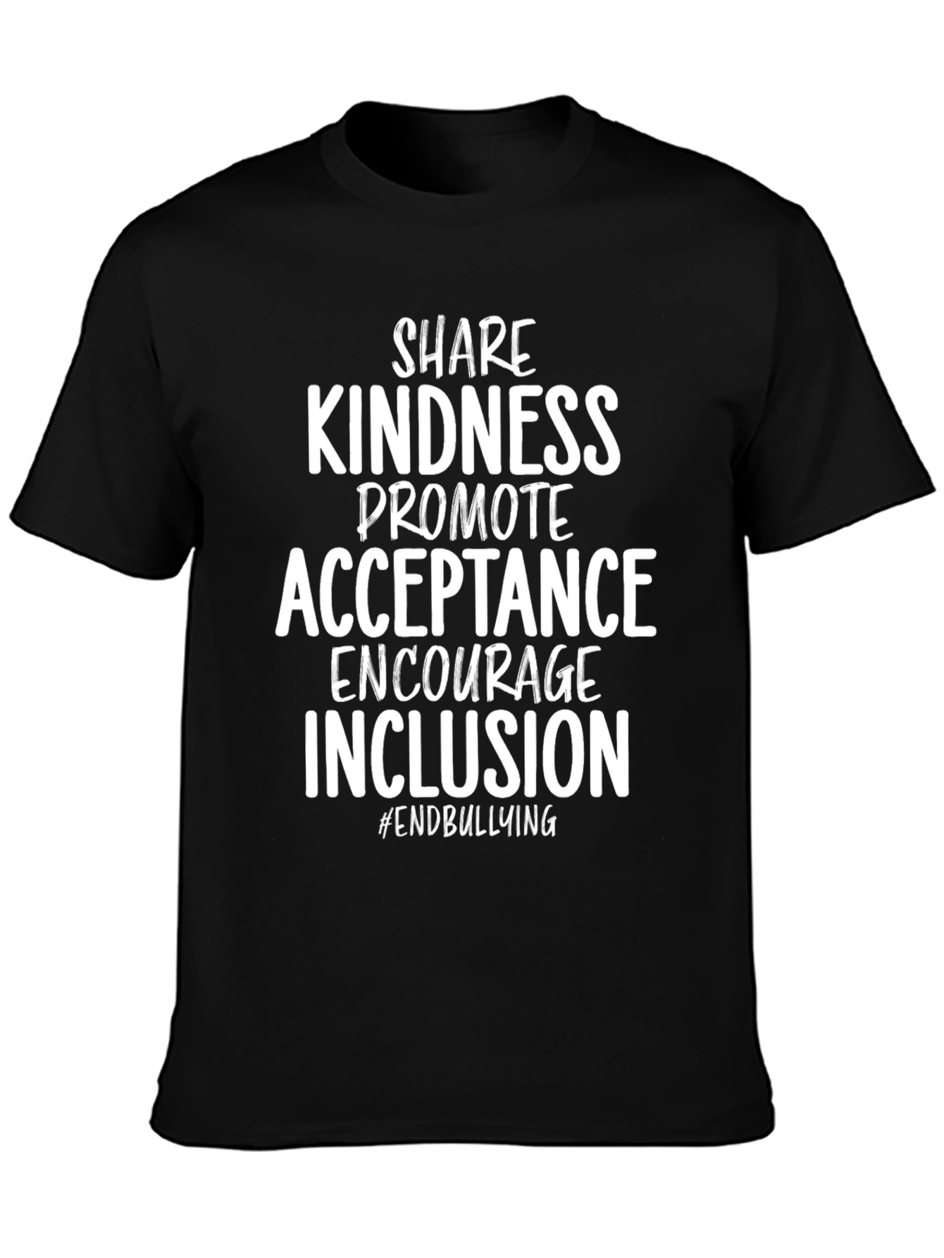 Black Kindness Inclusion T-Shirt - End Bullying view 3
