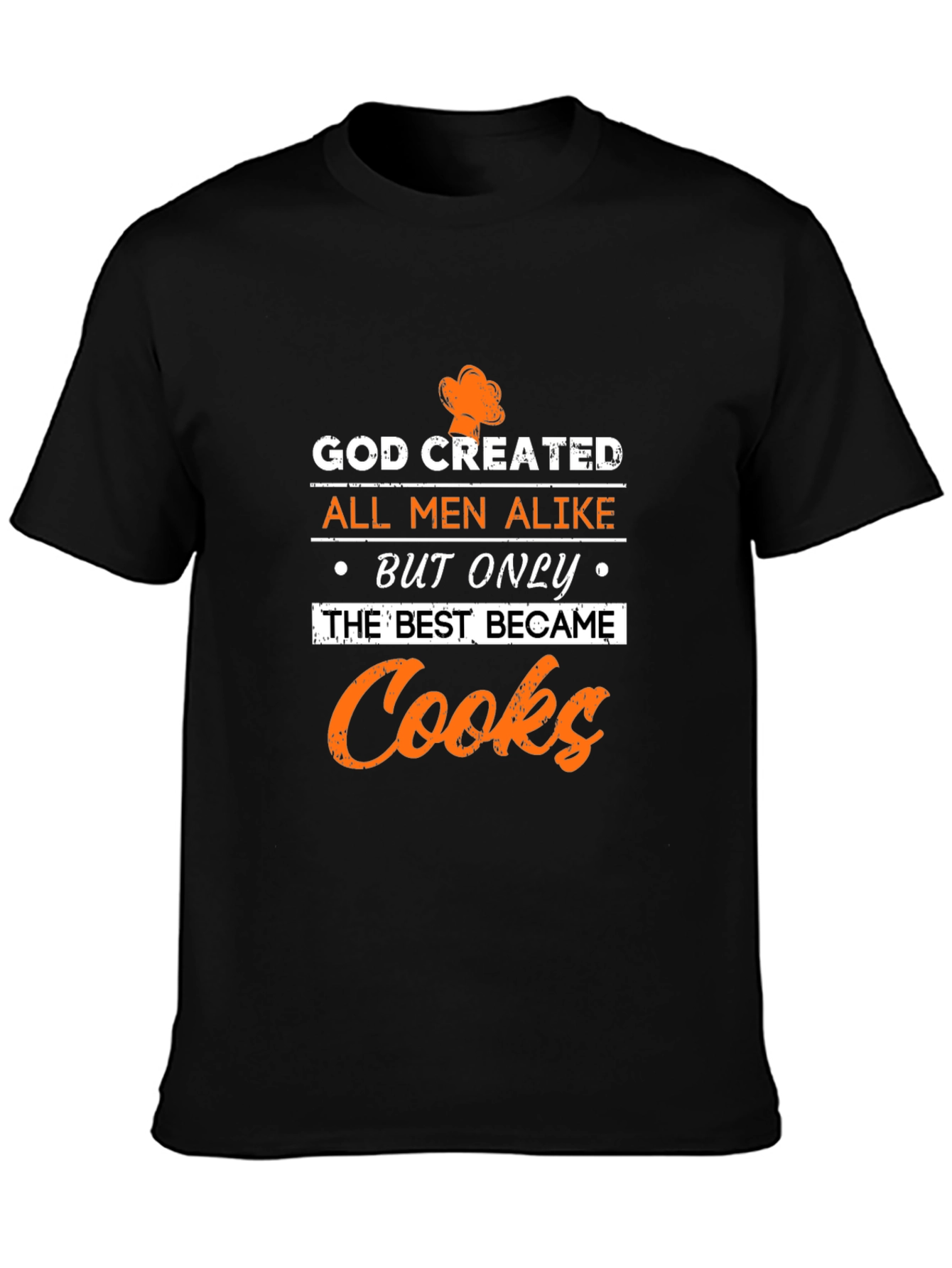 Black God Created Cooks T-Shirt | Funny Chef Apparel view 3