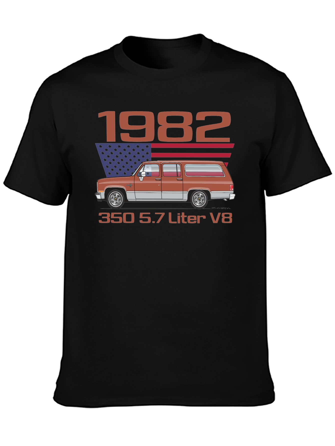 Black 1982 Truck T-Shirt view 3